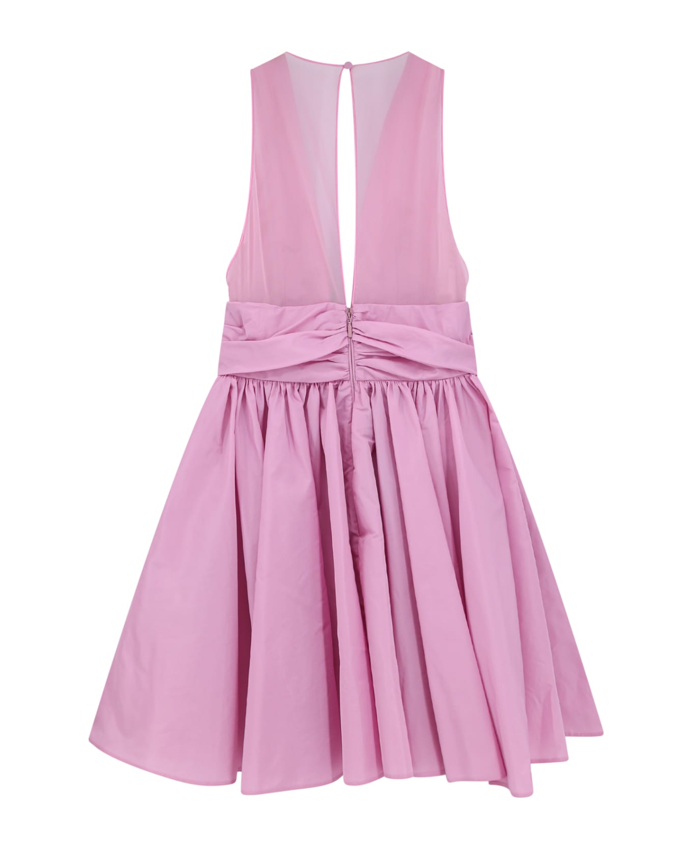 Pinko Mini Dress With Pleated Skirt - Pink