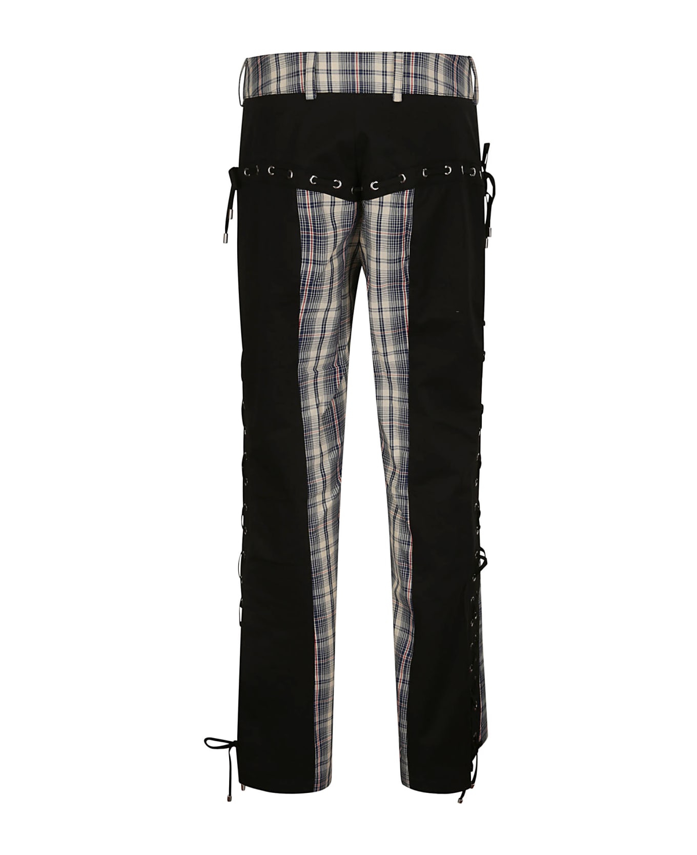 Chopova Lowena Collage Tartan Trousers - Zadig&Voltaire Ruskies crinkle-effect shirt dress