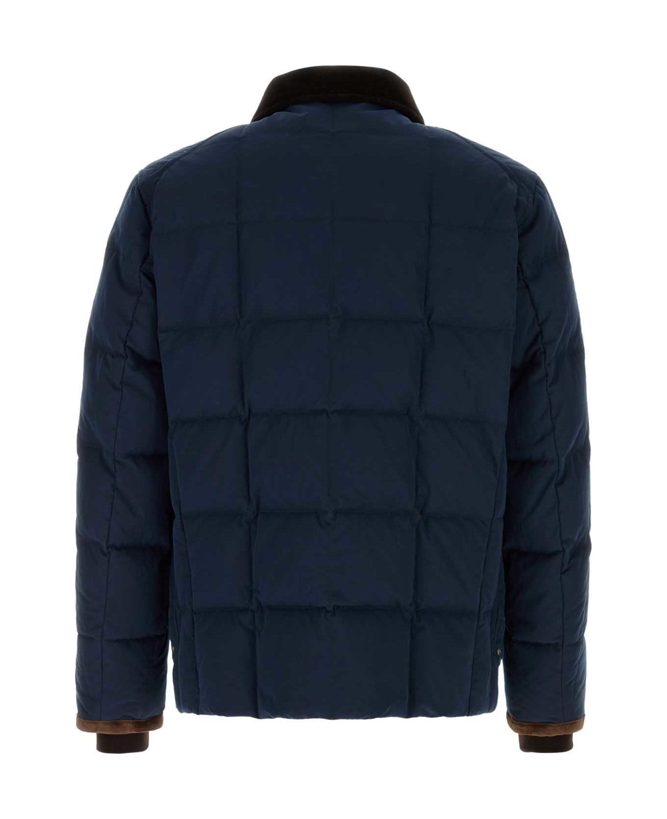 Fay Navy Blue Nylon Blend Down Jacket - BIRO