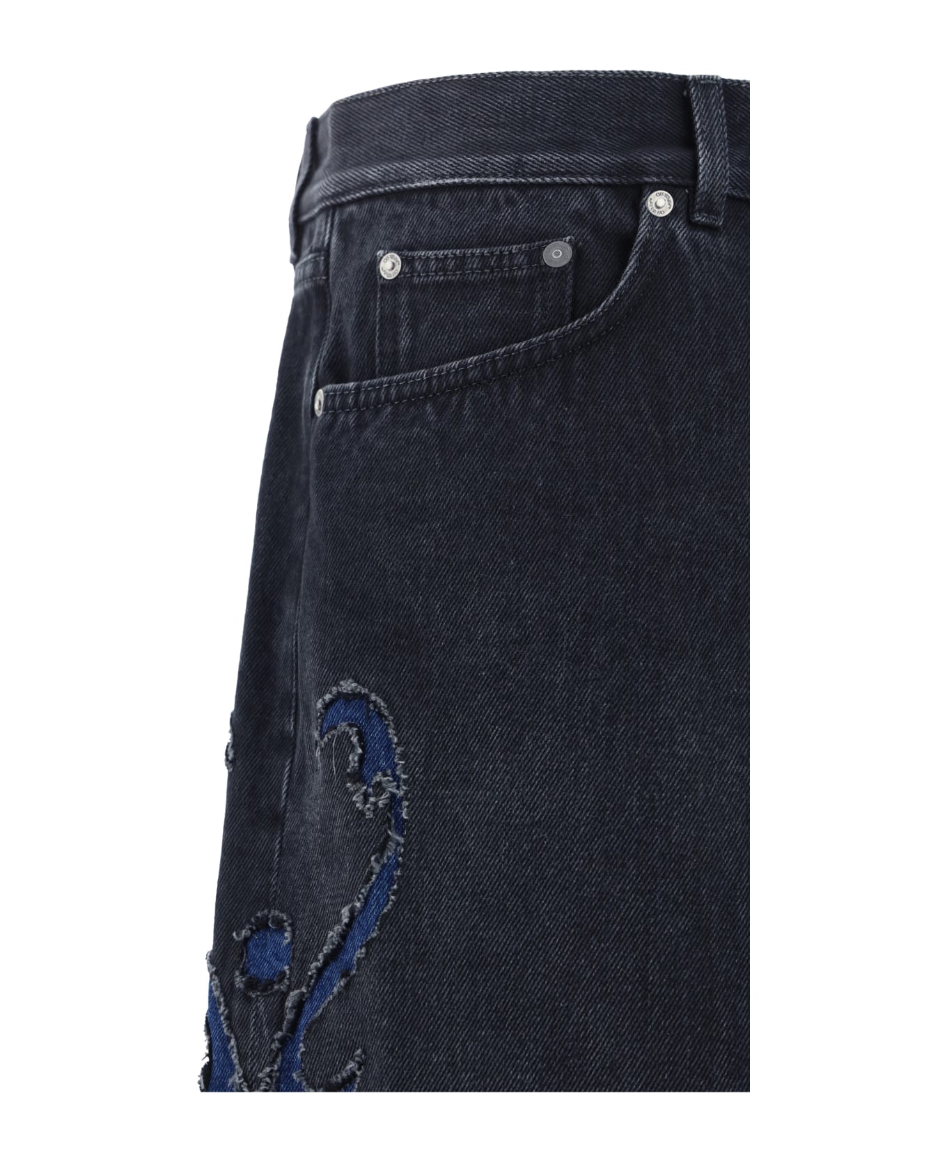 Off-White Super Baggy Jeans - Vintage Black  Nautical Blue