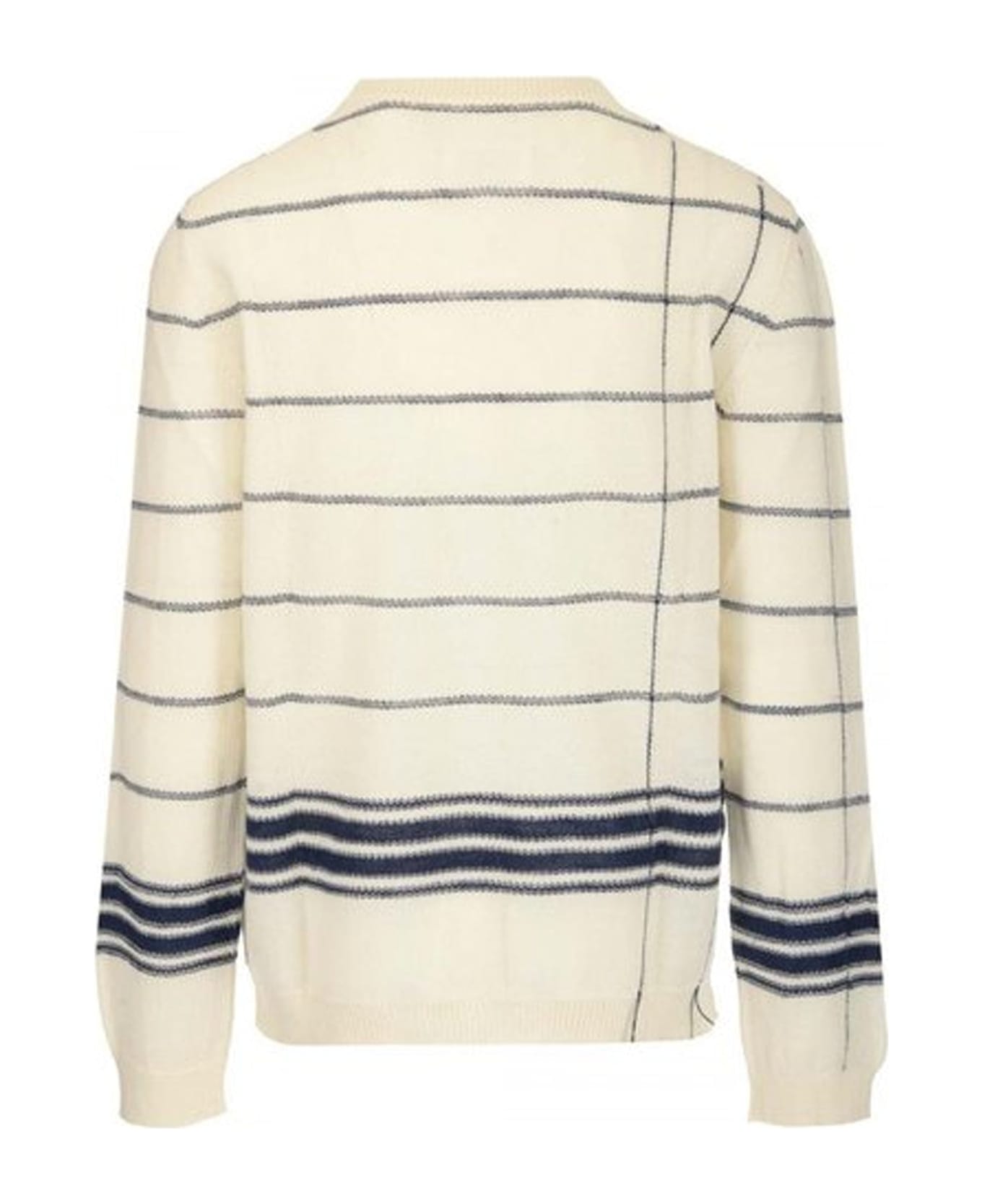 Maison Margiela Striped Sweater - White ニットウェア