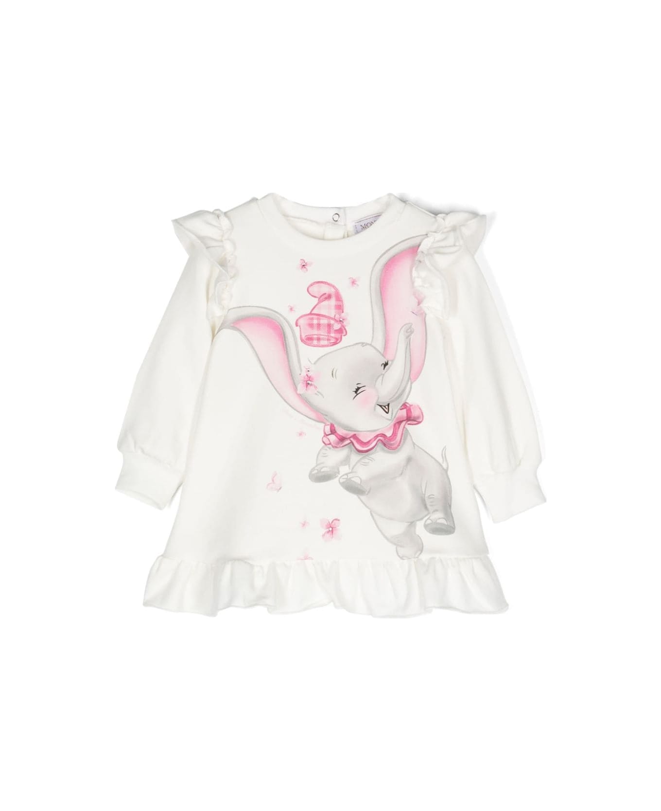 Monnalisa White T-shirt Baby Girl - Cream