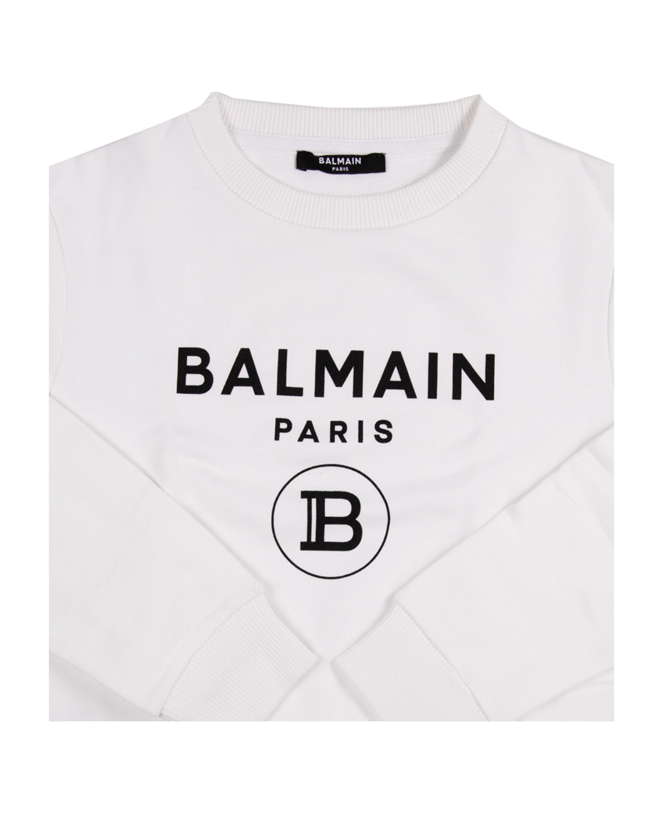 Balmain Cotton Jersey Sweatshirt - White