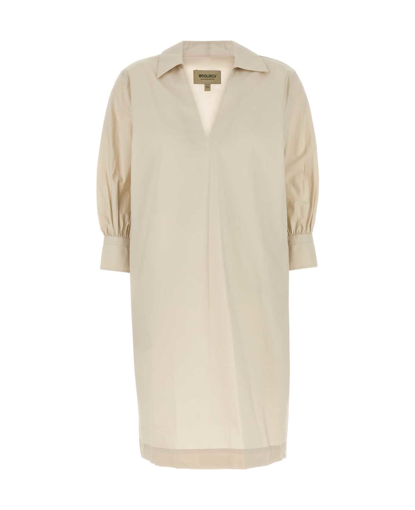 Woolrich Sand Poplin Dress - BEIGE