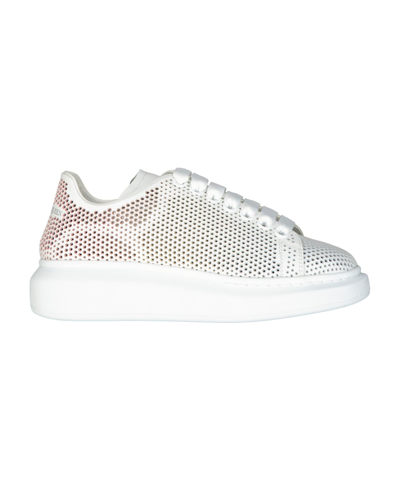 Alexander McQueen Oversized Dotted Cut-out Sneakers - White