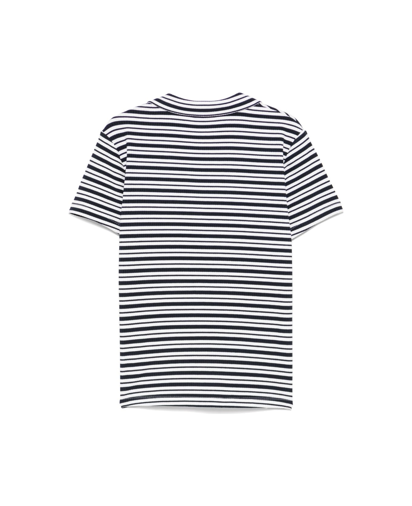 EA7 Striped Polo Shirt - Black