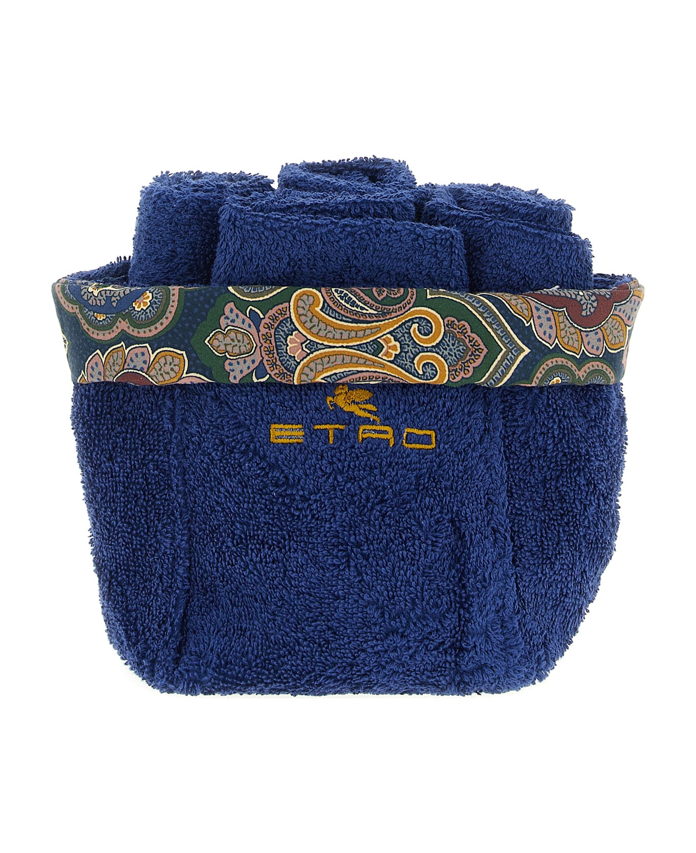 Etro Set Of 4 Washbasins + '7plies' Basket - Blue