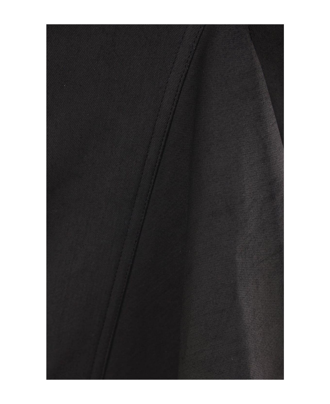 Rick Owens Rear Zipped Pillar Coated Denim Mermaid Skirt - Nero