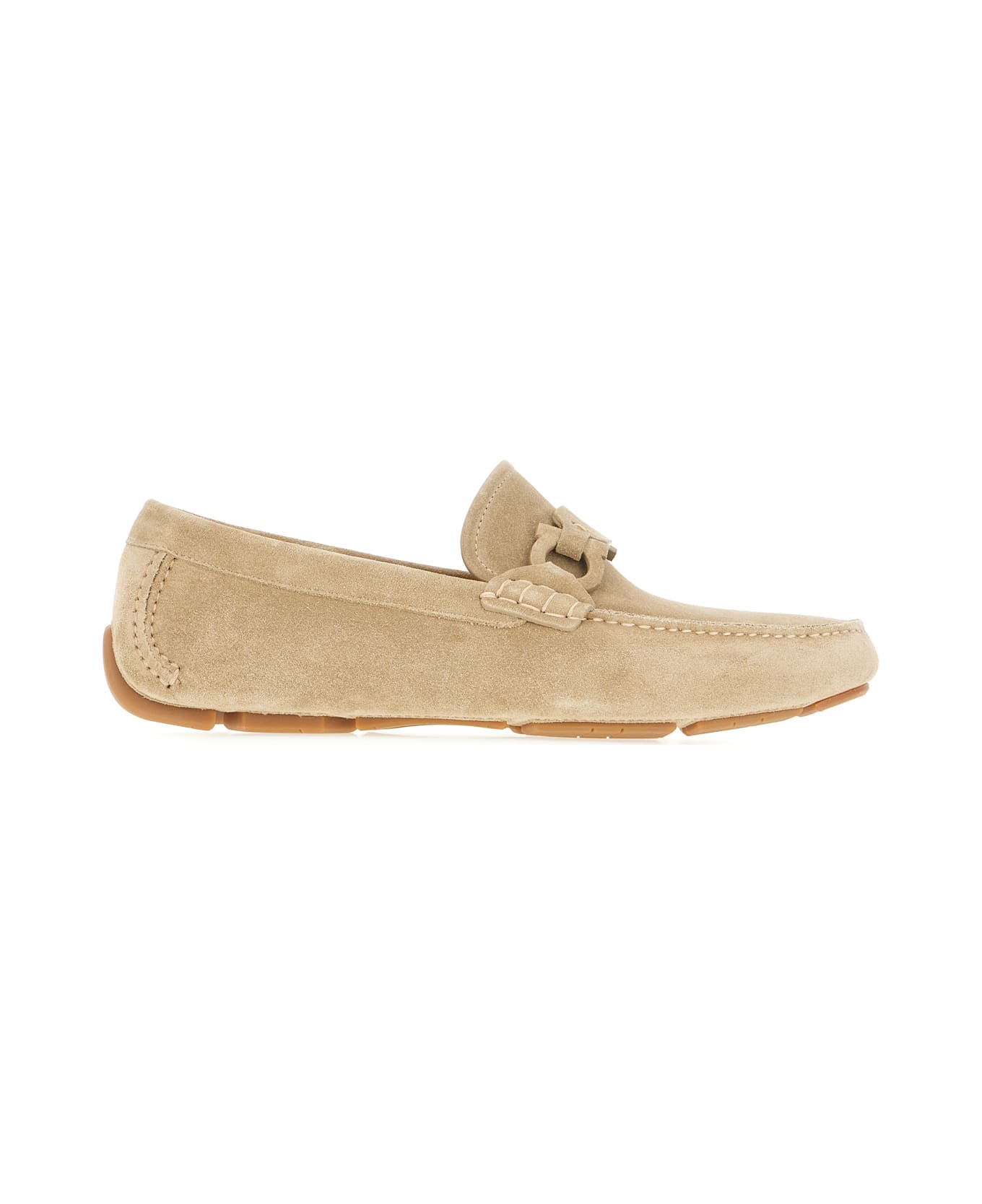 Ferragamo Beige Suede Loafers - SAFARI NEW BISCOTTO