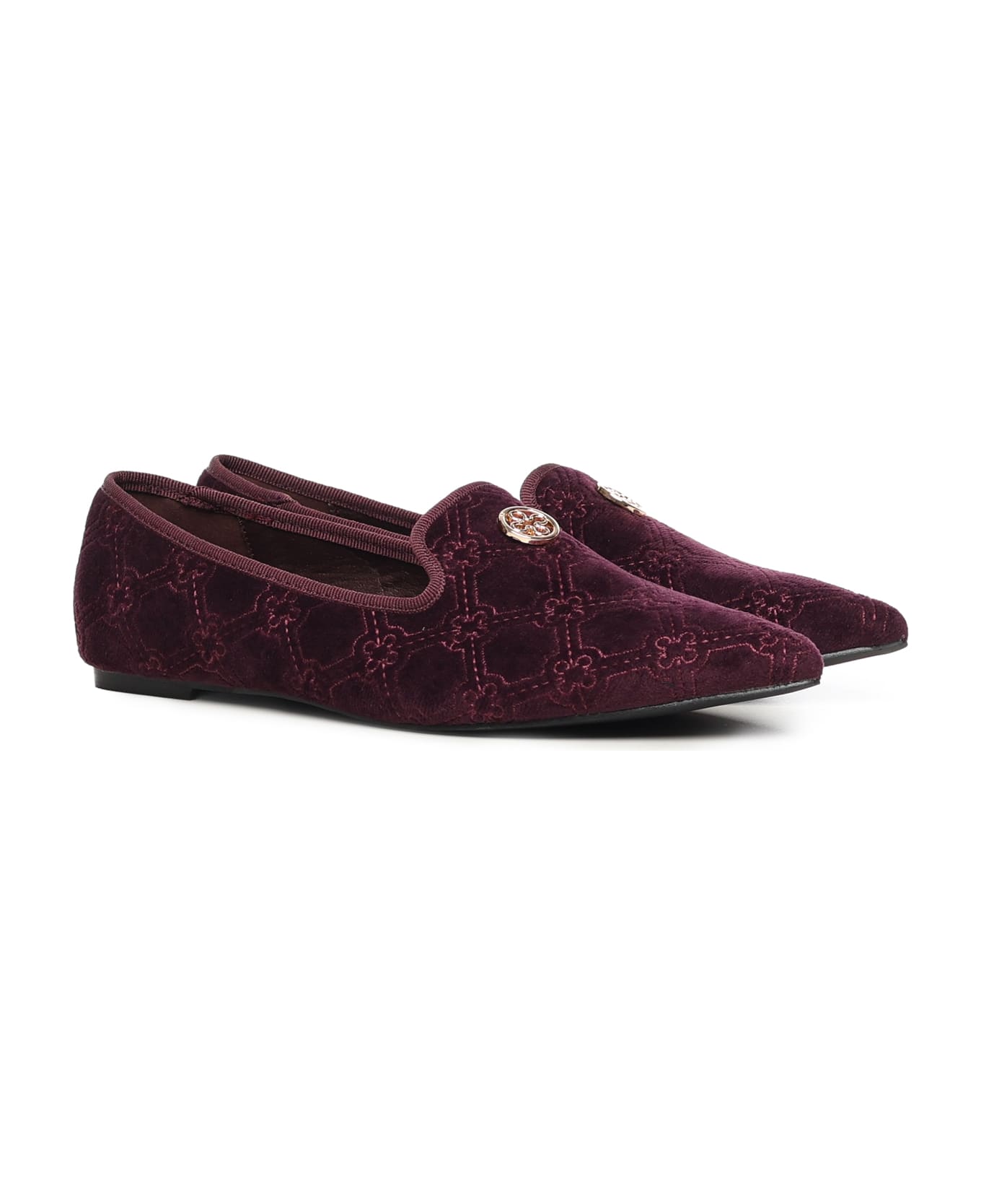 V73 Iris Winter Loafers With Logo - Bordeaux