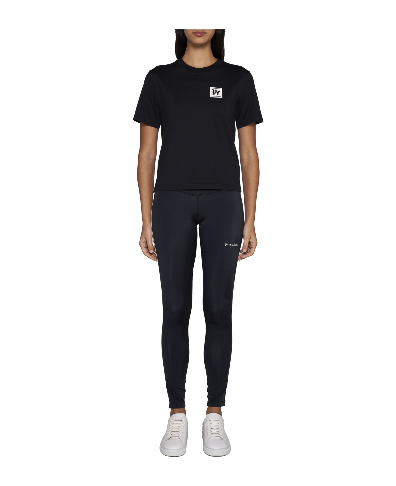 Palm Angels Ski Club T-shirt - BLACK WHITE (Black) Tシャツ