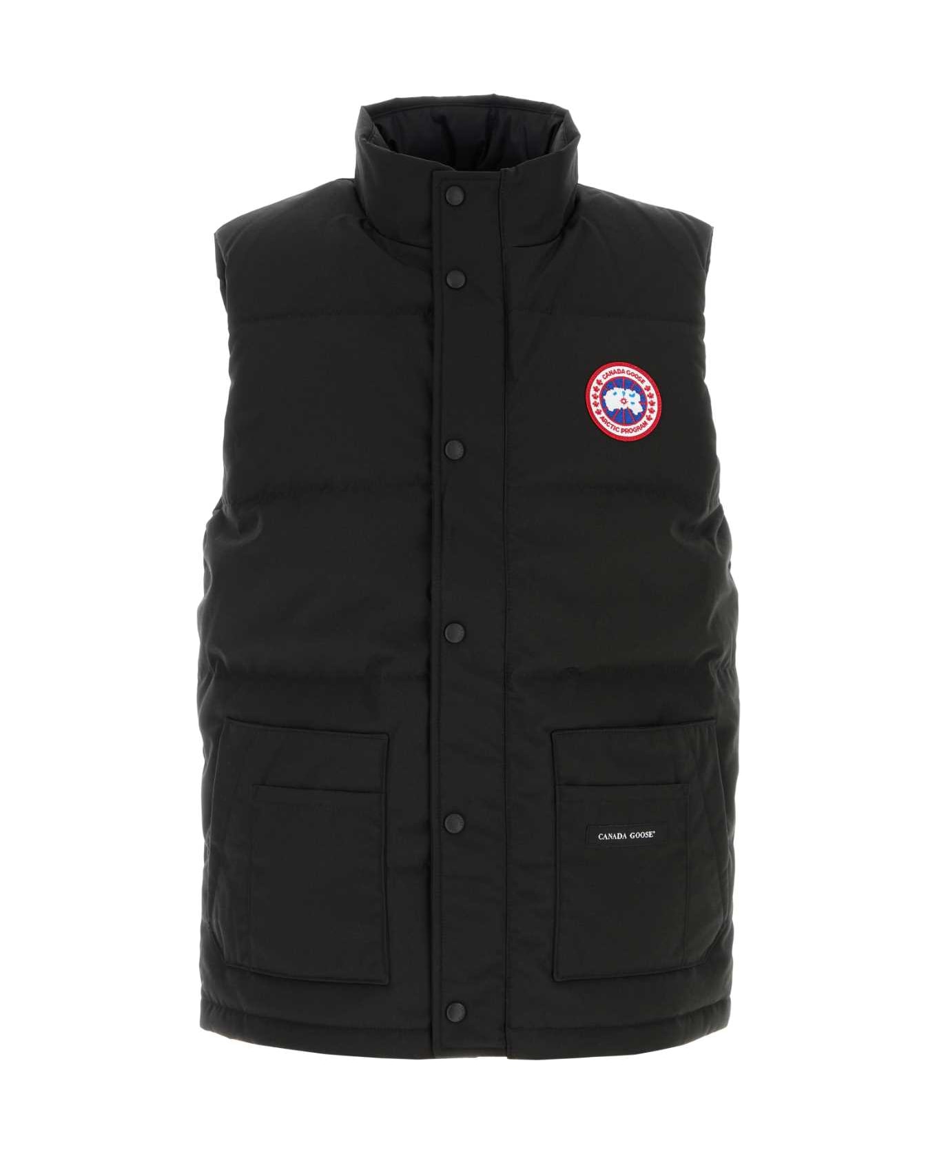 Canada Goose Black Polyester Blend Freestyle Sleeveless Down Jacket - BLACKNOIR