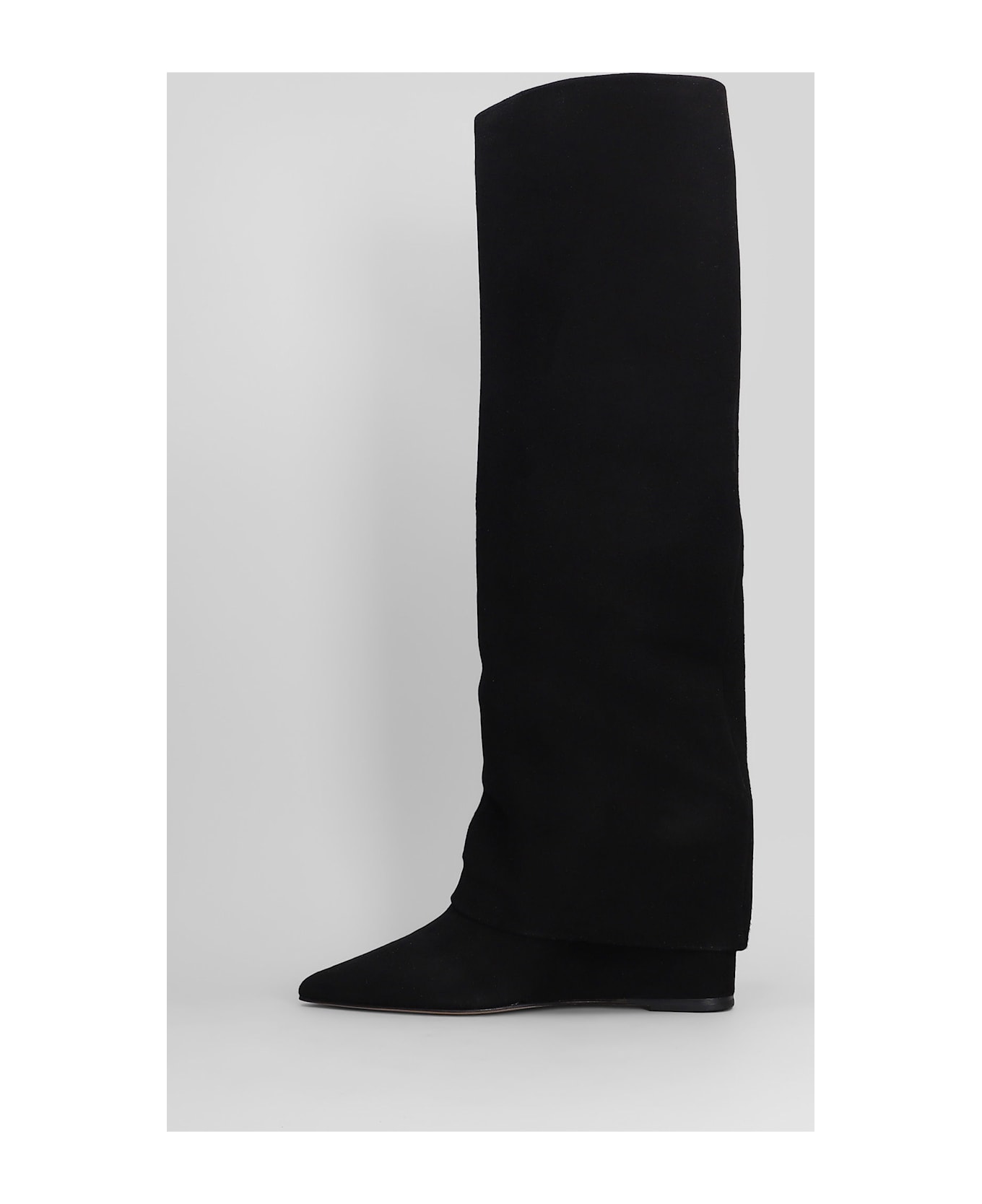 The Seller High Heels Boots In Black Suede - black