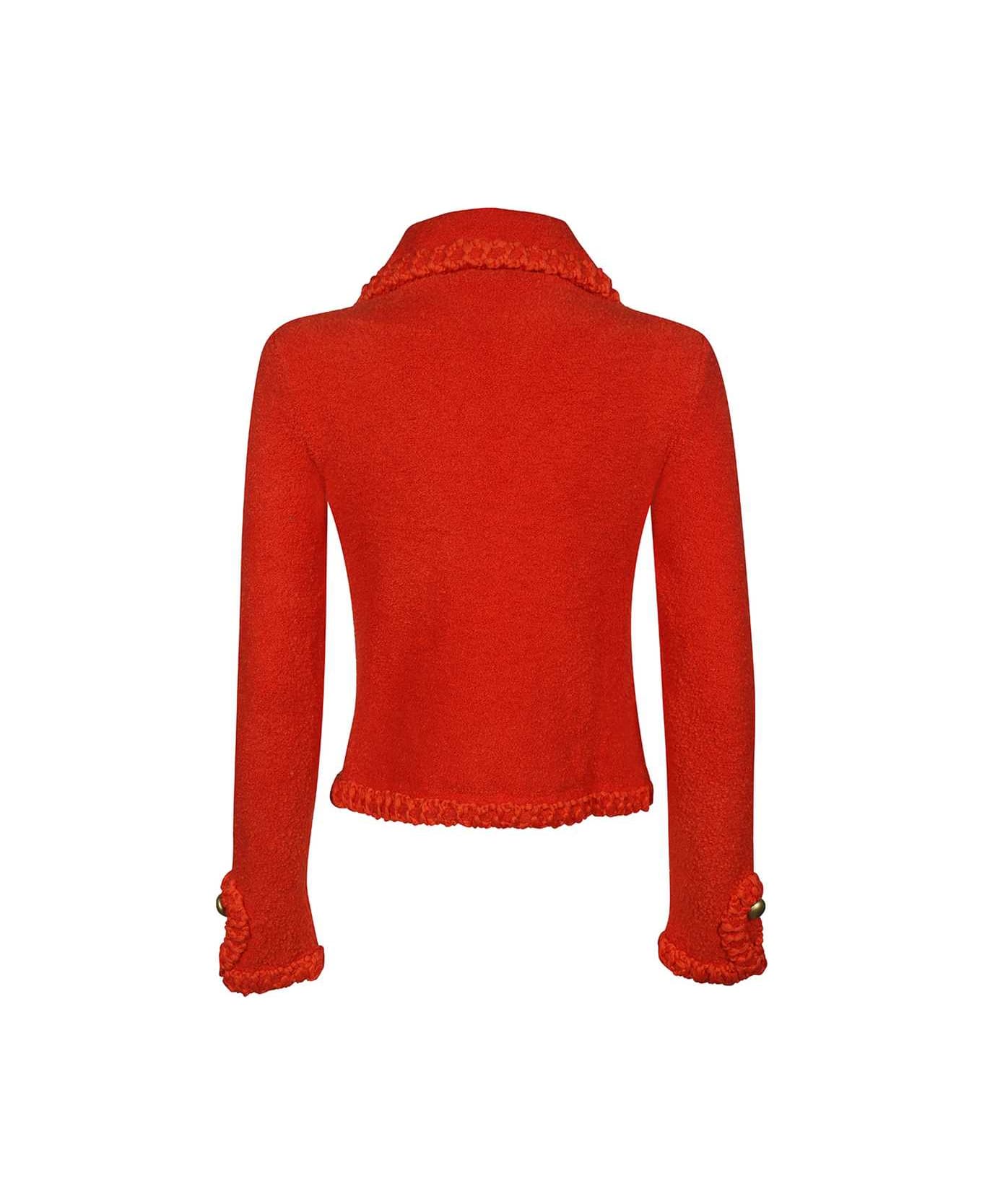 Moschino Single-breasted Cotton Blazer - red カーディガン
