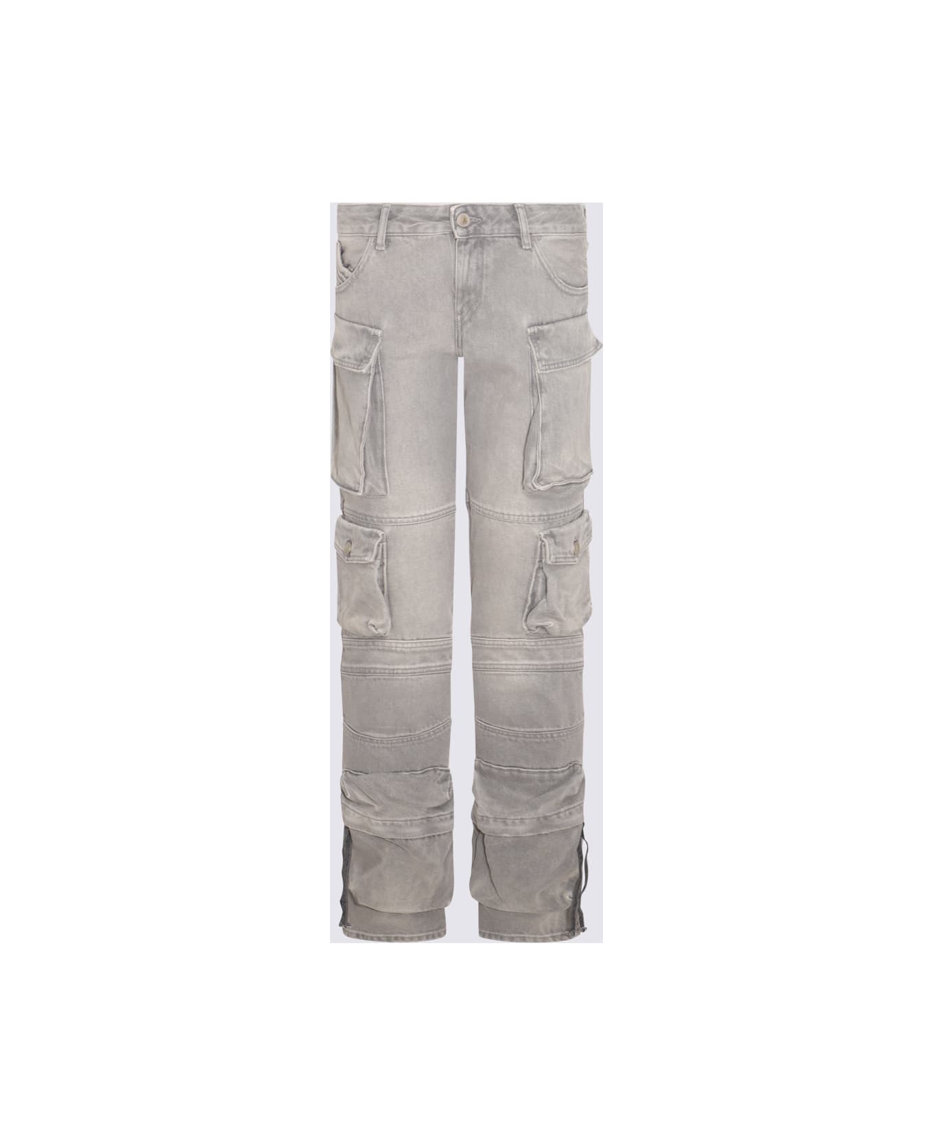 The Attico Grey Cotton Essie Cargo Jeans - Grey