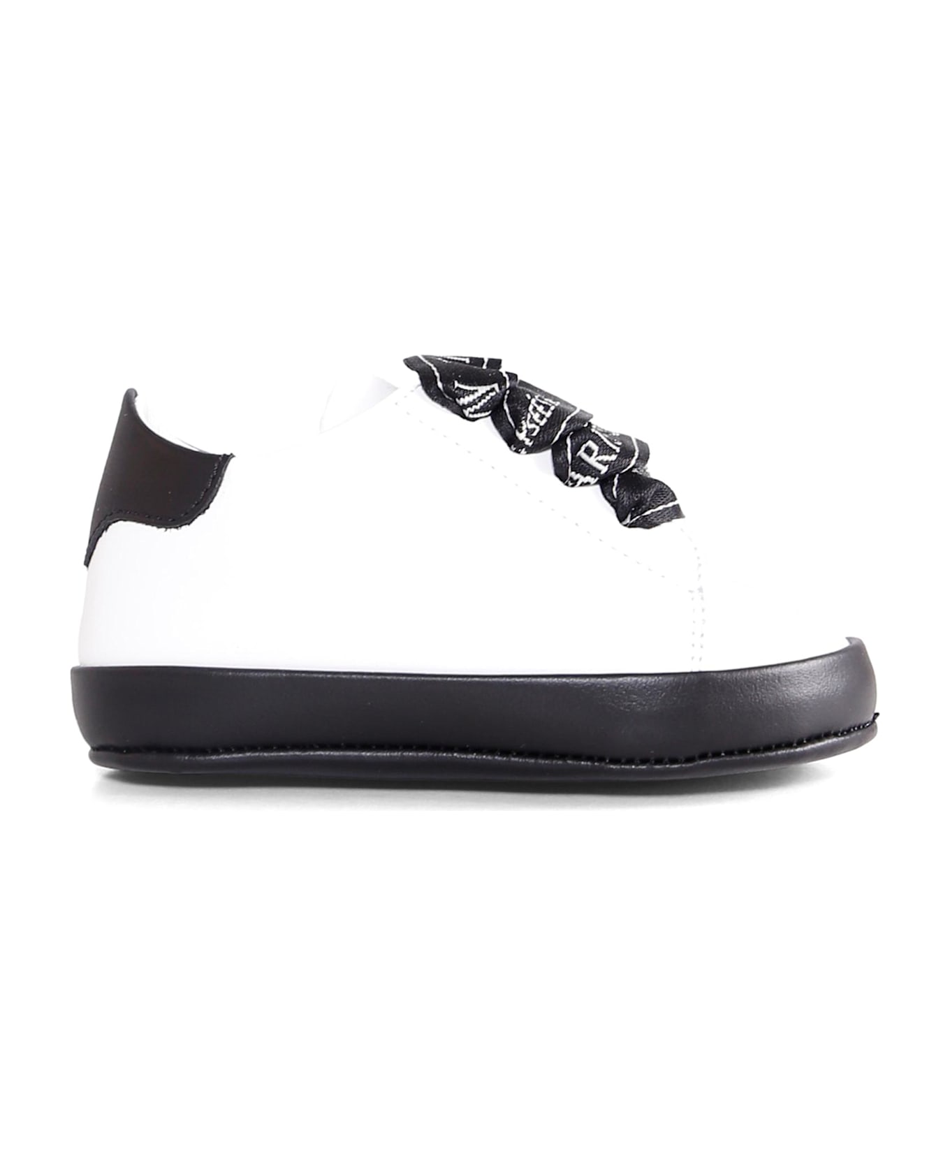 Balmain White Sneakers For Babykids Wirth Logo - White