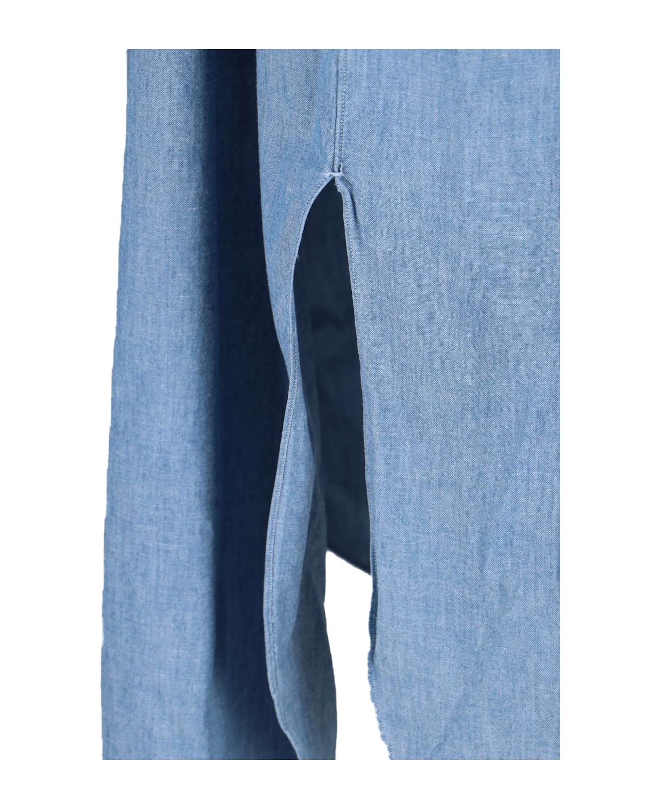Finamore Maxi Chemisier Dress - Light Blue