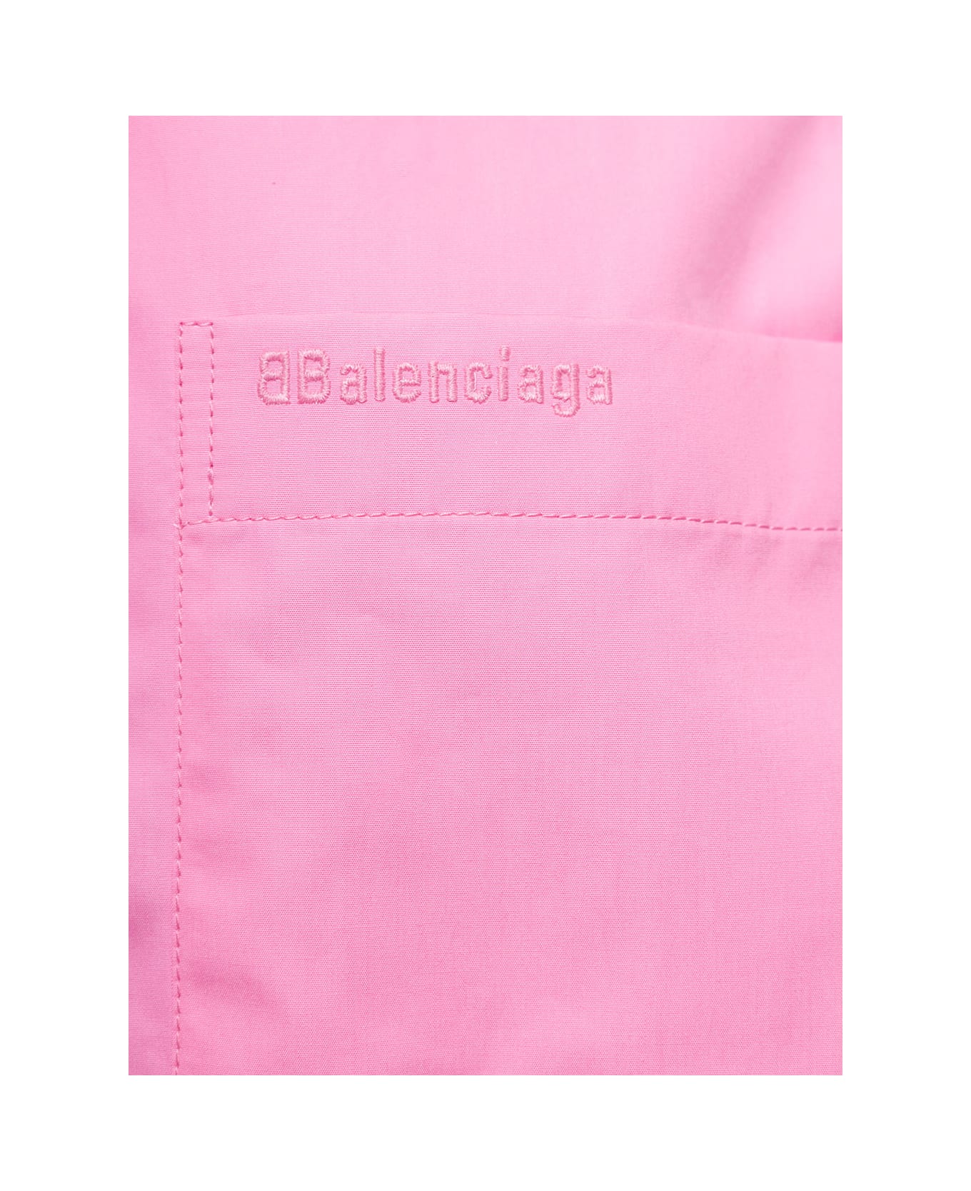 Balenciaga 'wing' Pink Shirt With Asymmetric Hem In Cotton Woman - Pink