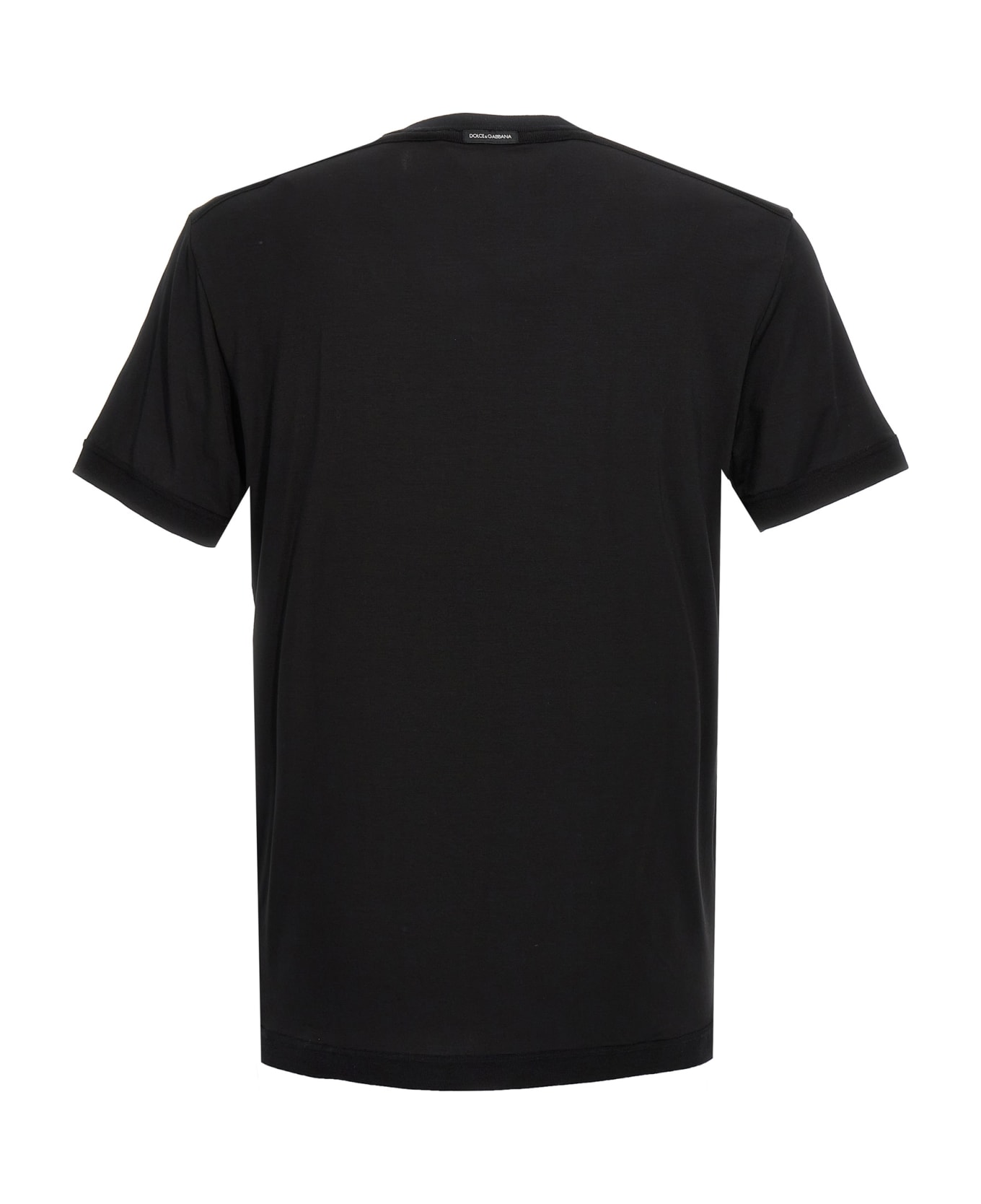 Dolce & Gabbana Stretch Viscose Blend T-shirt - Black