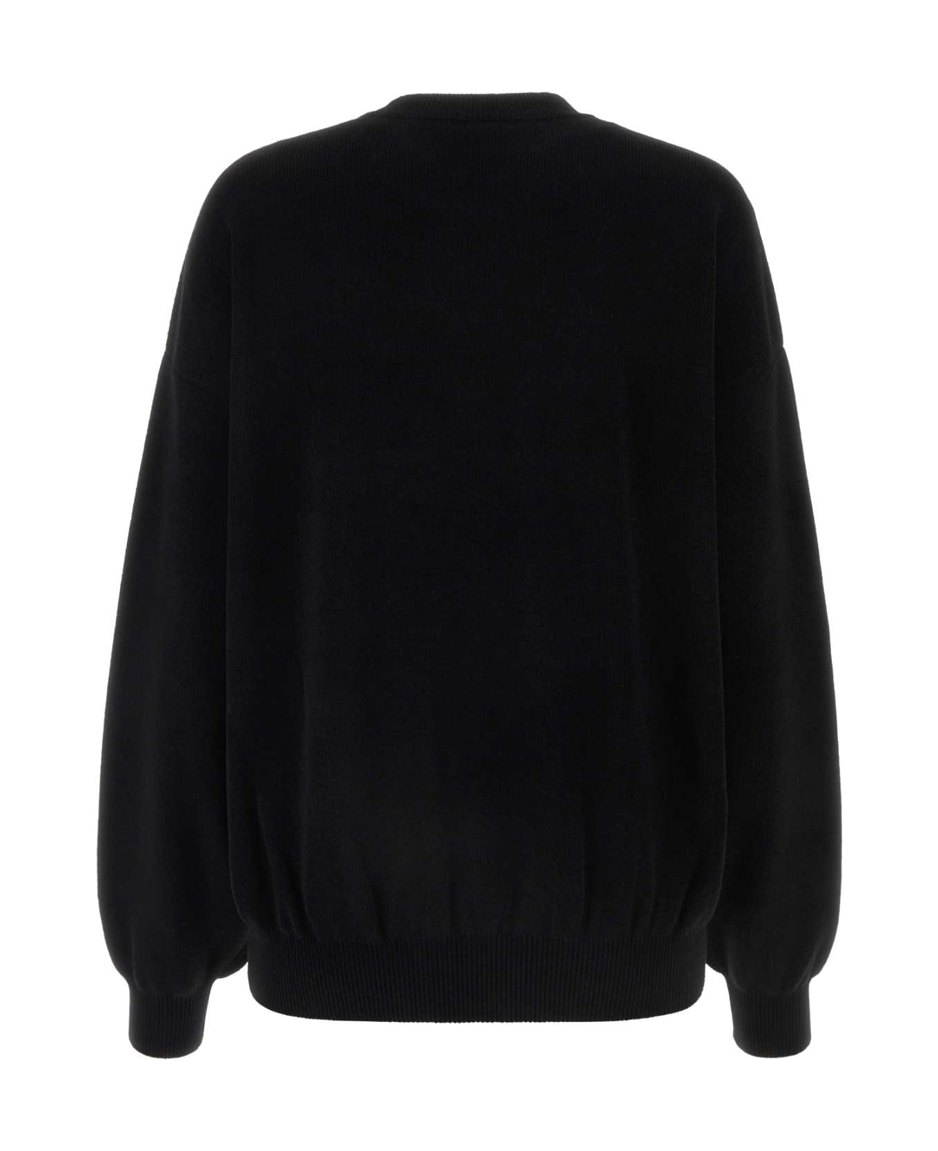 Alexander Wang Black Stretch Polyester Blend Sweater - BLACK