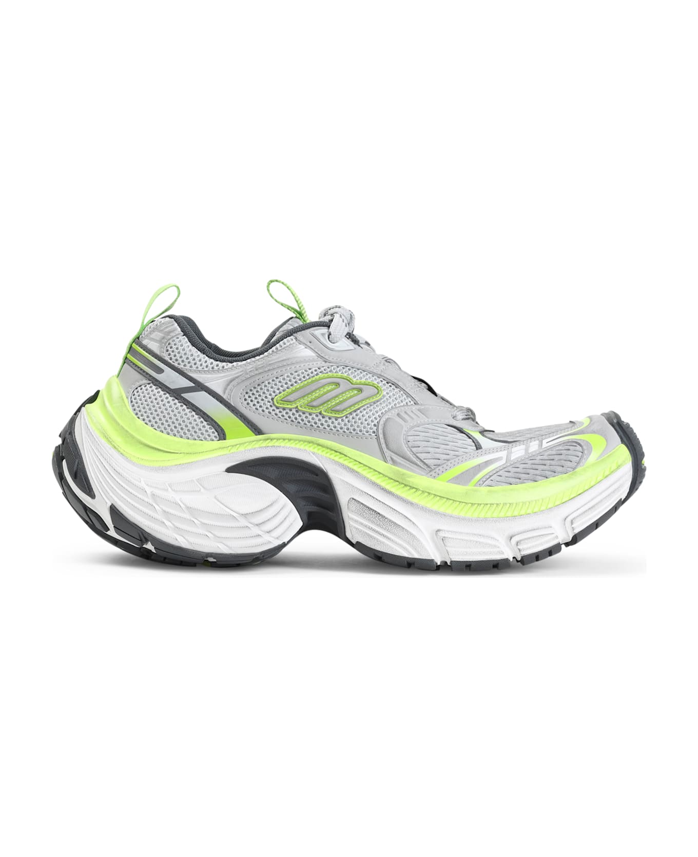 Balenciaga 6xl Lace-up Sneakers - Gry Whit Gren Fl Yel