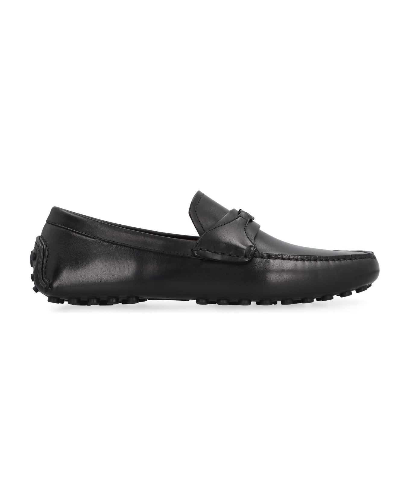 Ferragamo Driver Leather Loafers - black