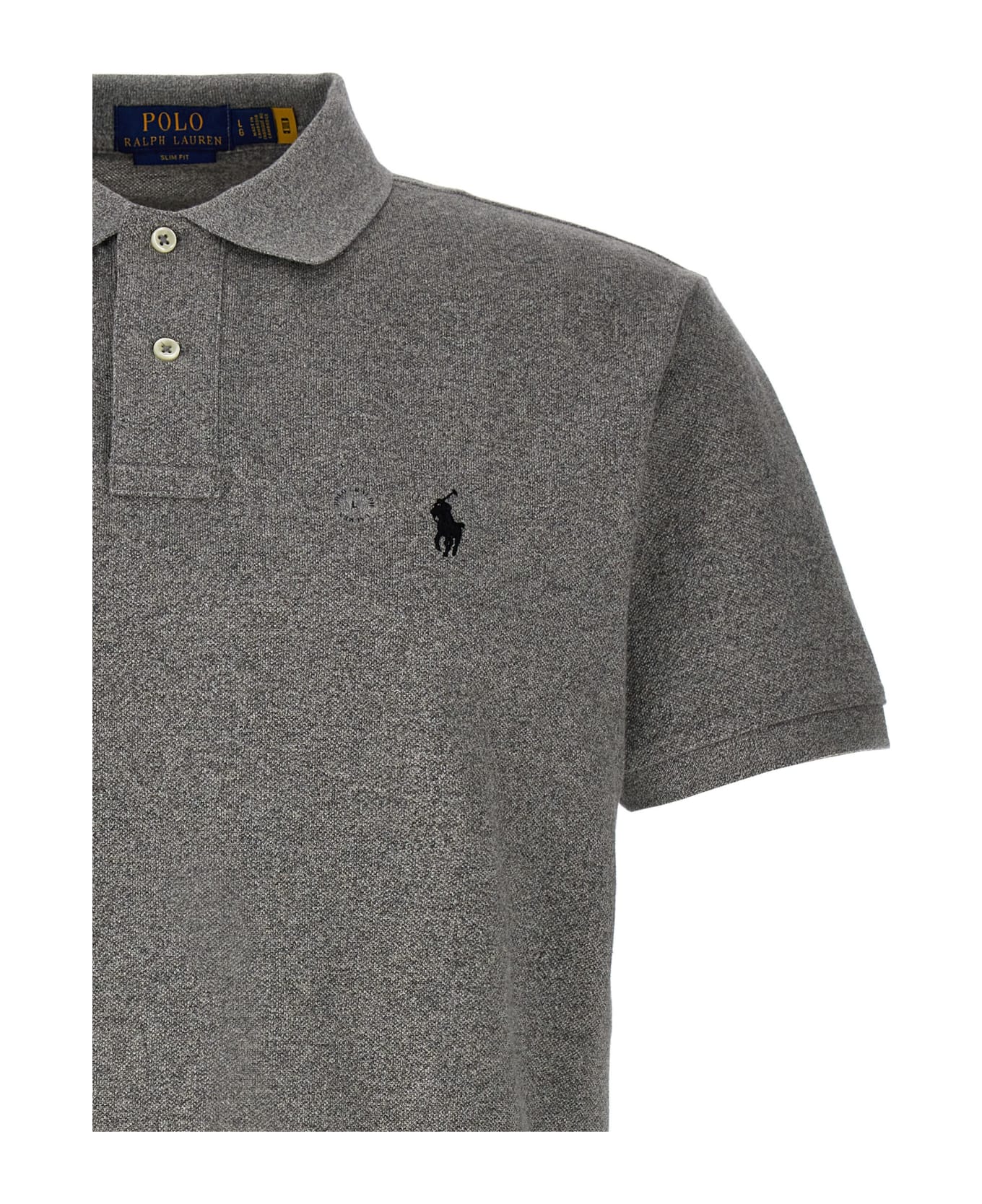 Ralph Lauren Grey Slim-fit Piqué Polo - Grey