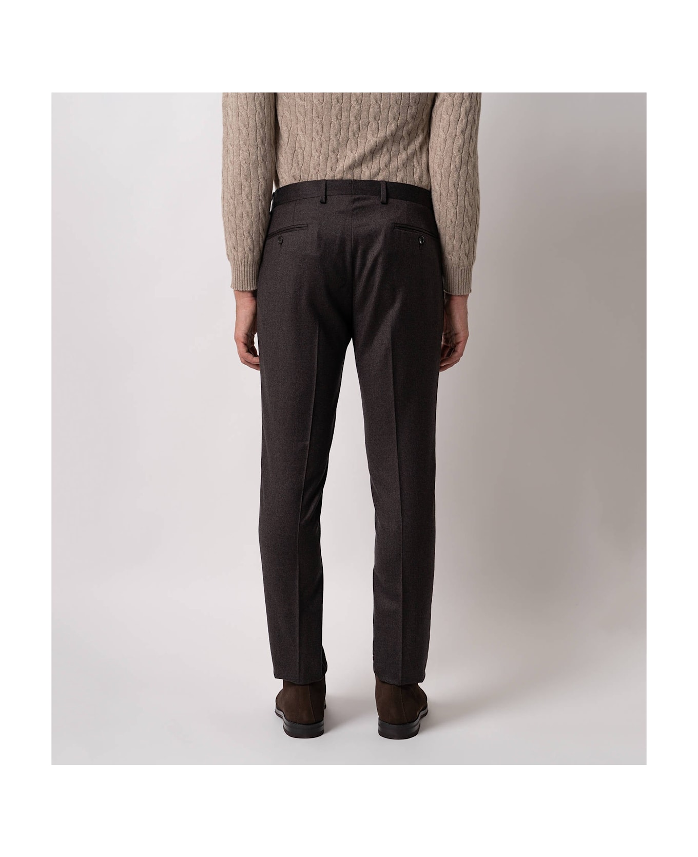 Larusmiani Velvet Trousers Howard Pants - Brown