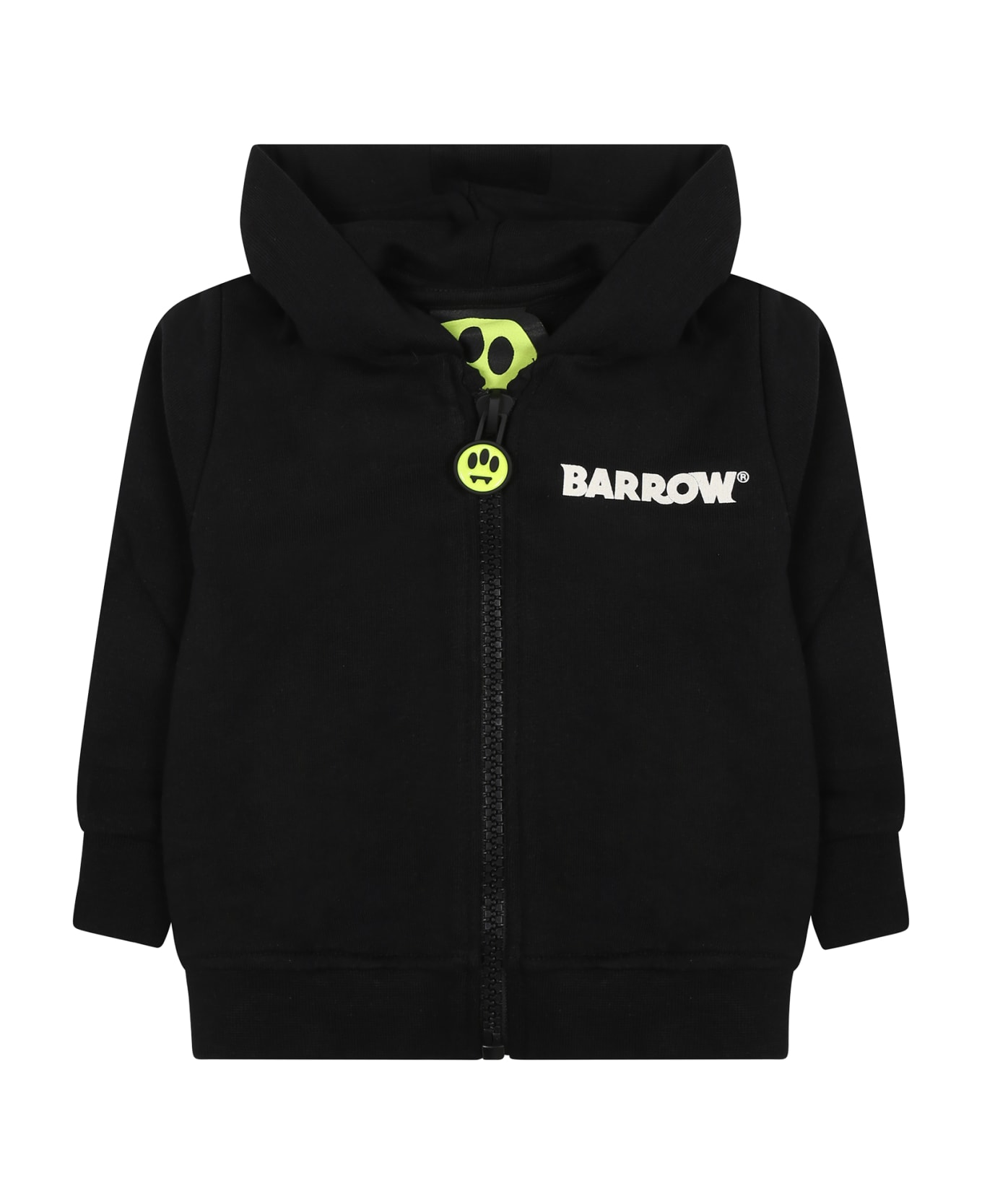Barrow Black Sweatshirt For Baby Boy With Logo - Black ニットウェア＆スウェットシャツ