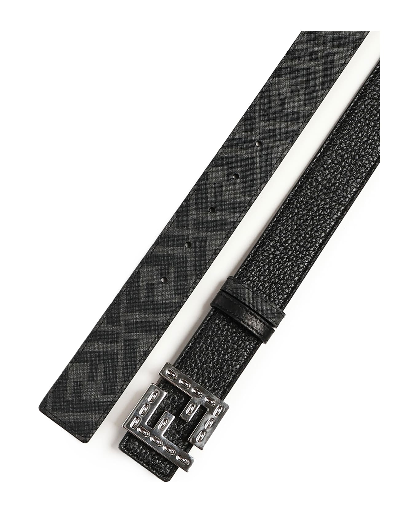 Fendi 
squared Ff
 Reversible Belt - Black