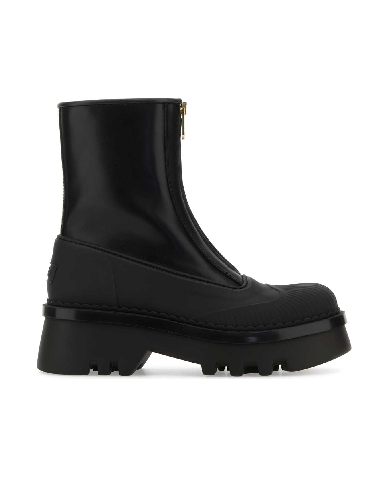 Chloé Black Leather Raina Ankle Boots - BLACK