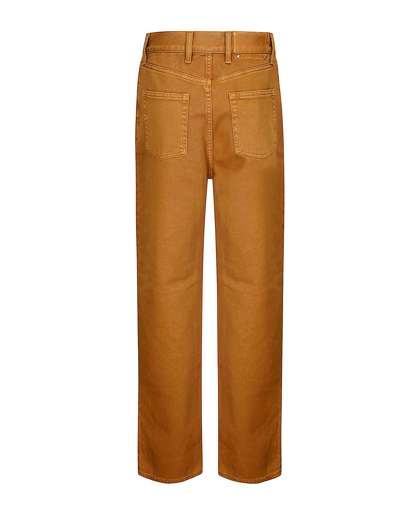 Golden Goose Journey W
s Pant Kim Long Leg Garment Dyed Embroid - GOLDEN BROWN