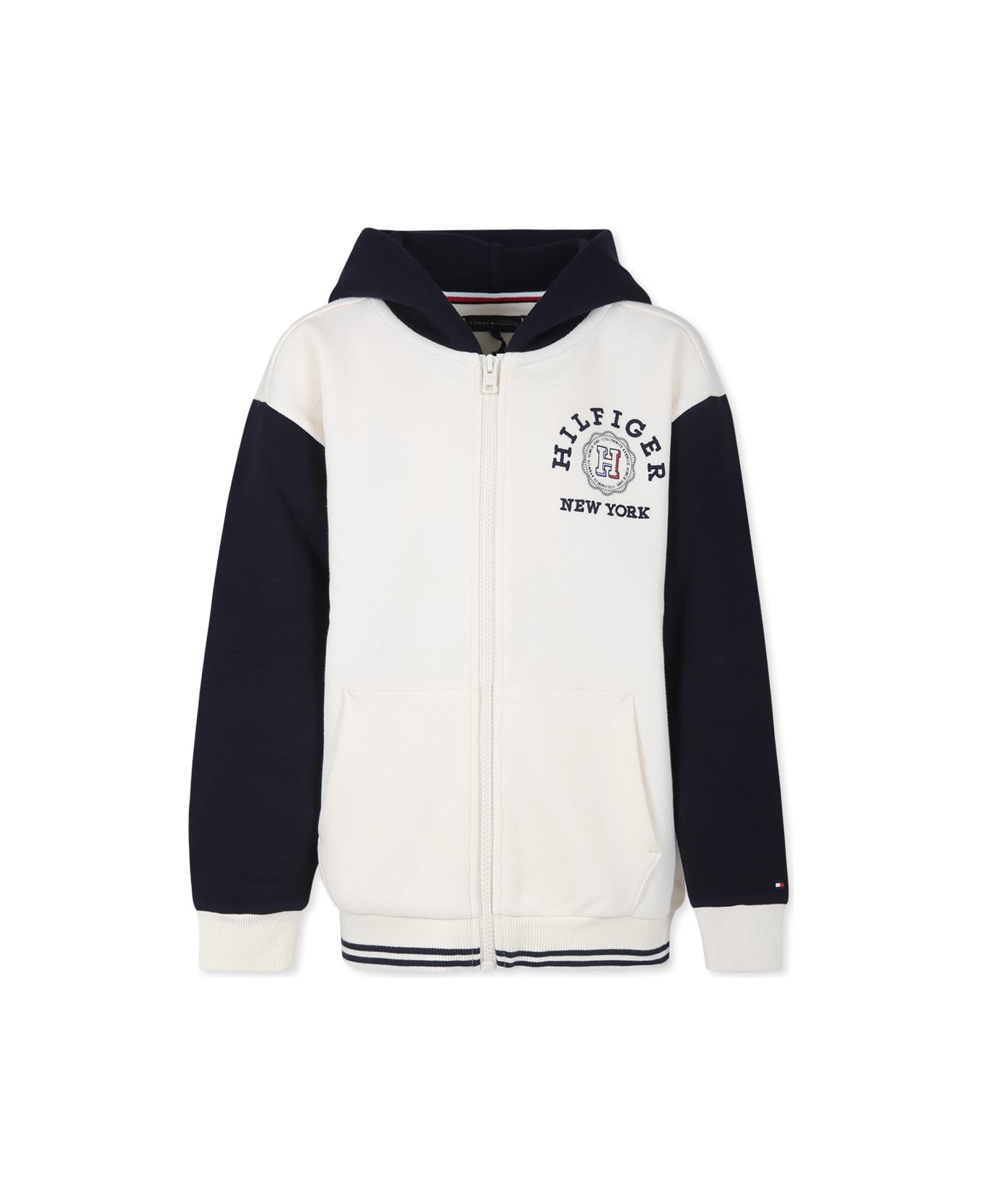Tommy Hilfiger Ivory Sweatshirt For Boy With Logo - Ivory