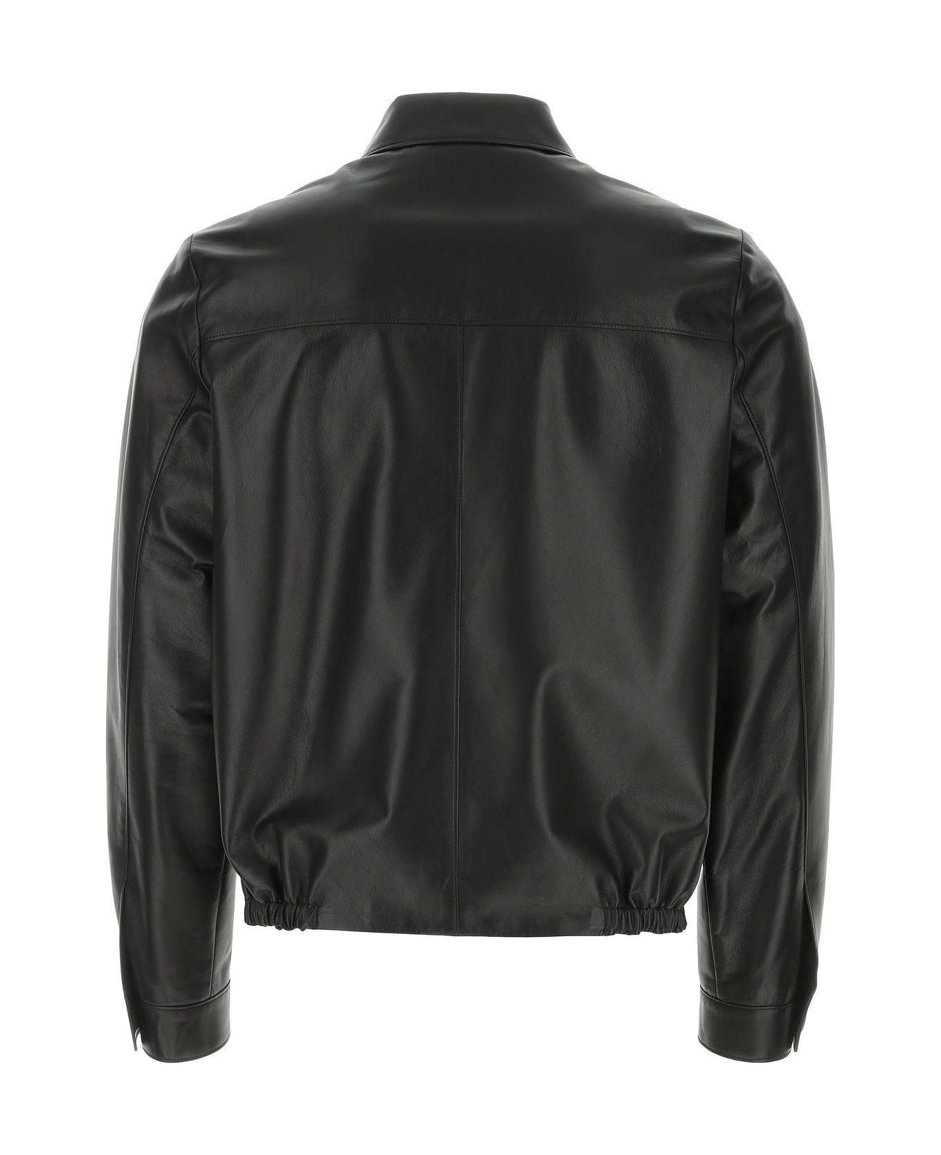 Prada Black Nappa Leather Jacket - BLACK
