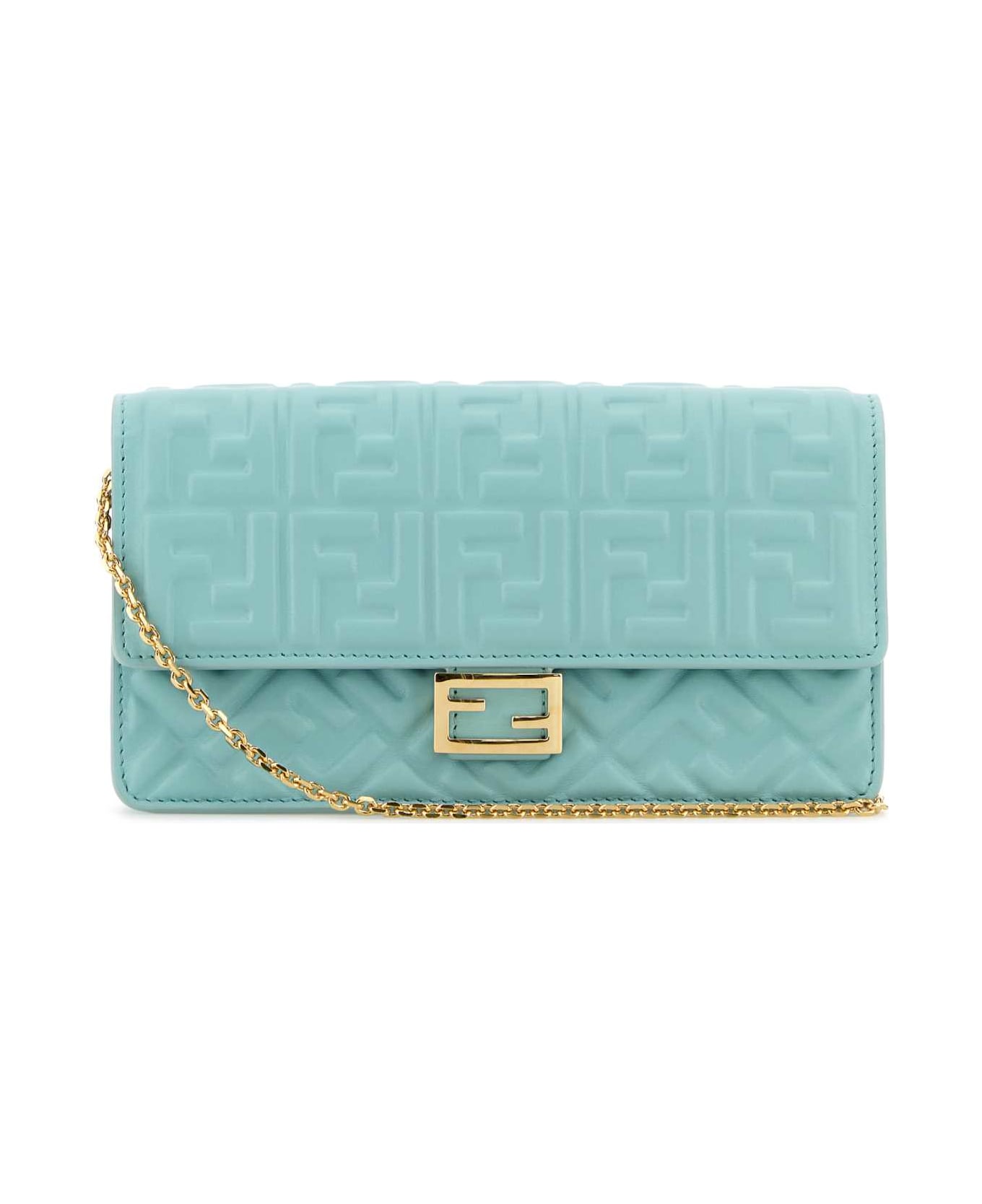 Fendi Light Blue Nappa Leather Baguette Wallet - AZZURRO