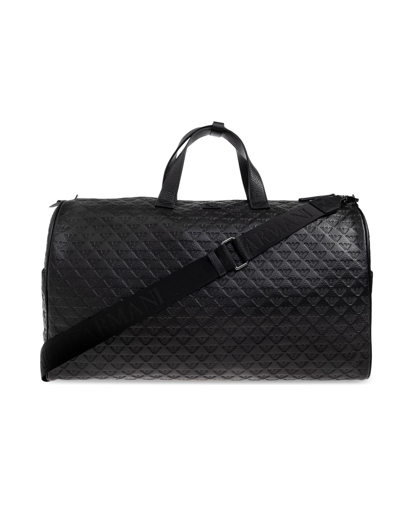 Emporio Armani Monogram Carry-on Bag - Black