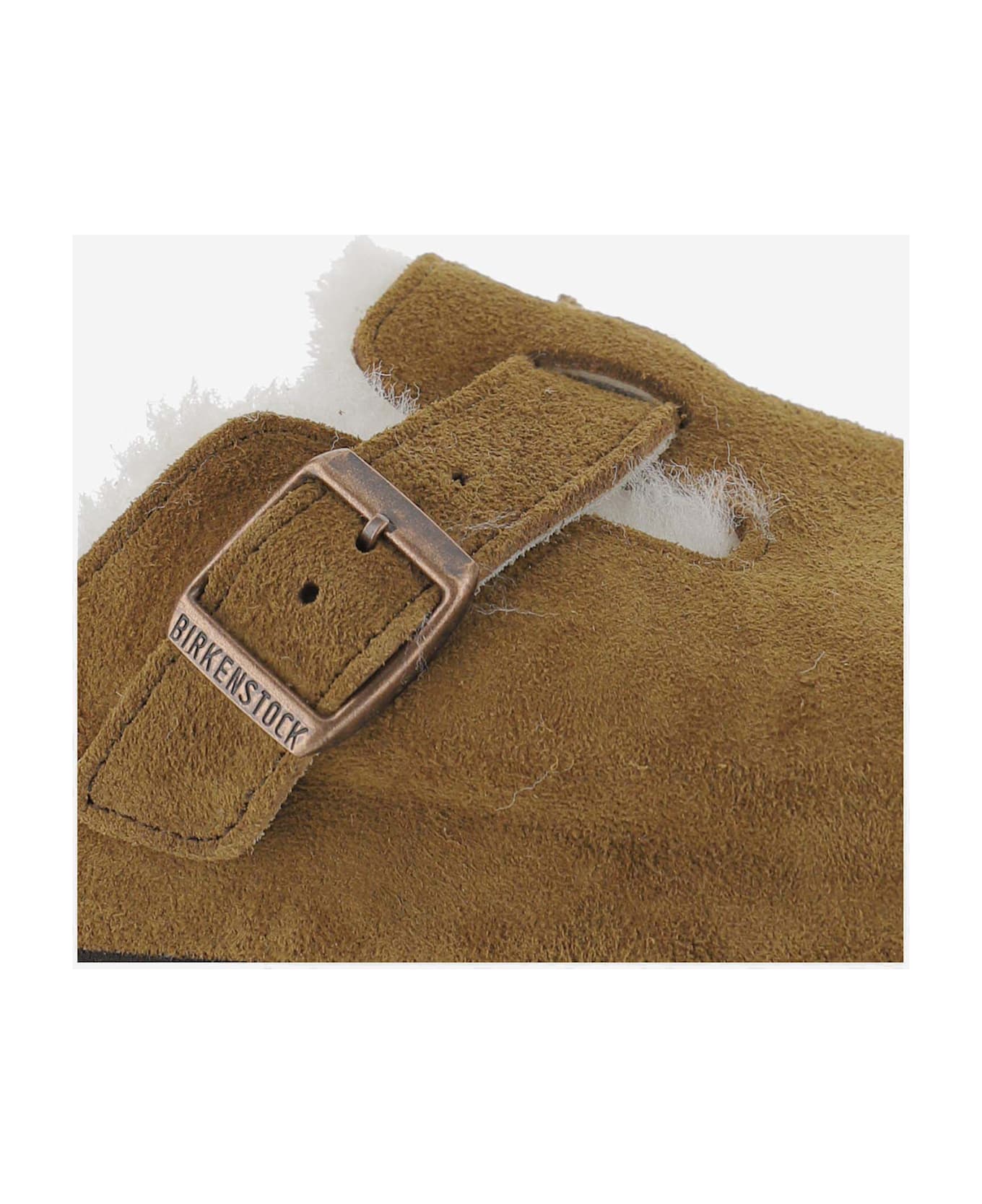 Birkenstock Boston Mules With Shearling - Beige