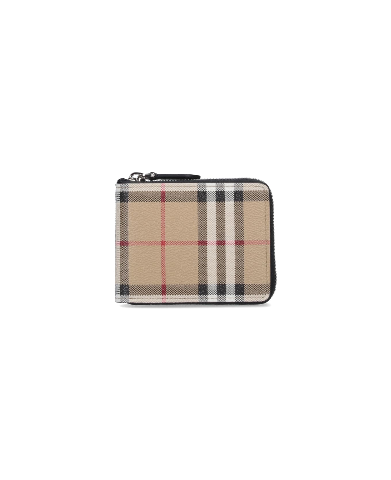 Burberry Wallet With Iconic Check - Beige