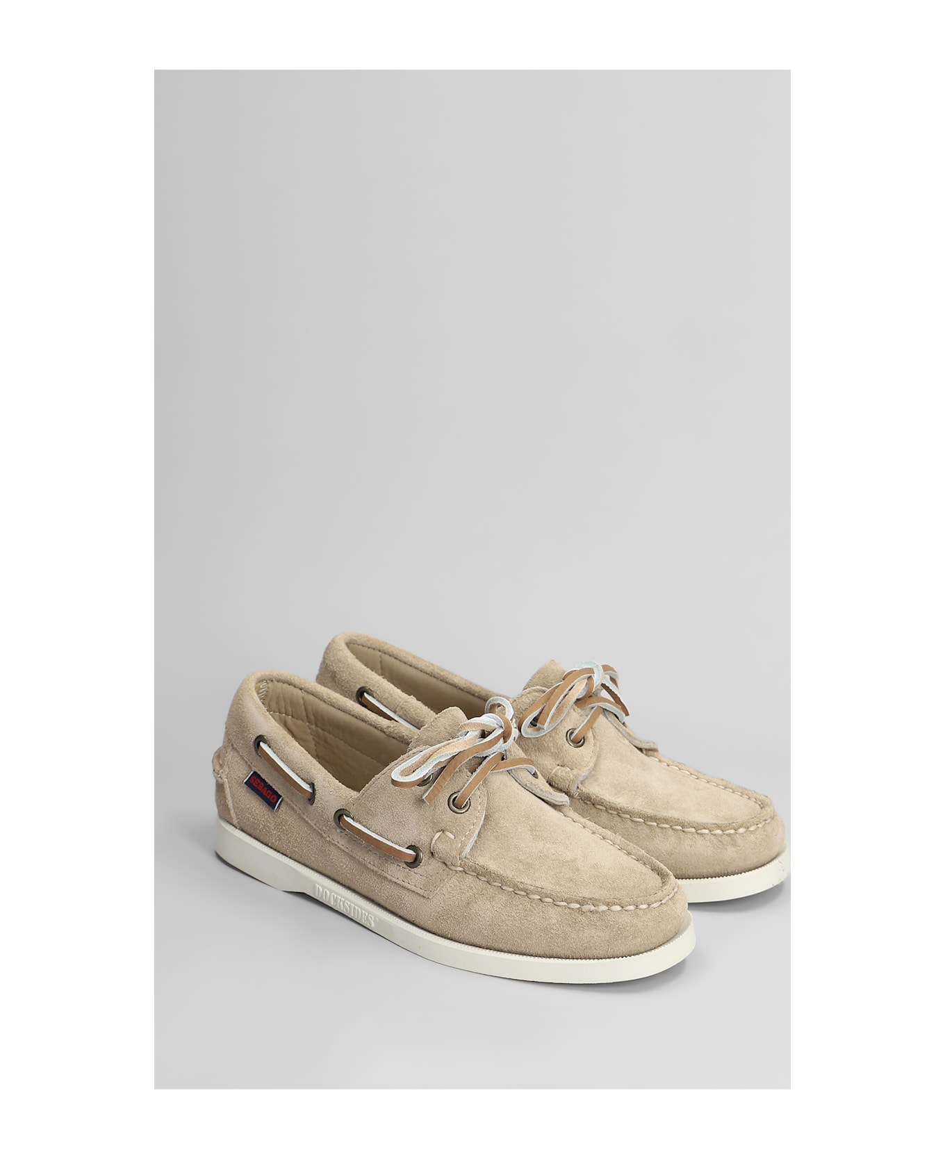 Sebago Portland Flesh Out Loafers In Taupe Suede - taupe