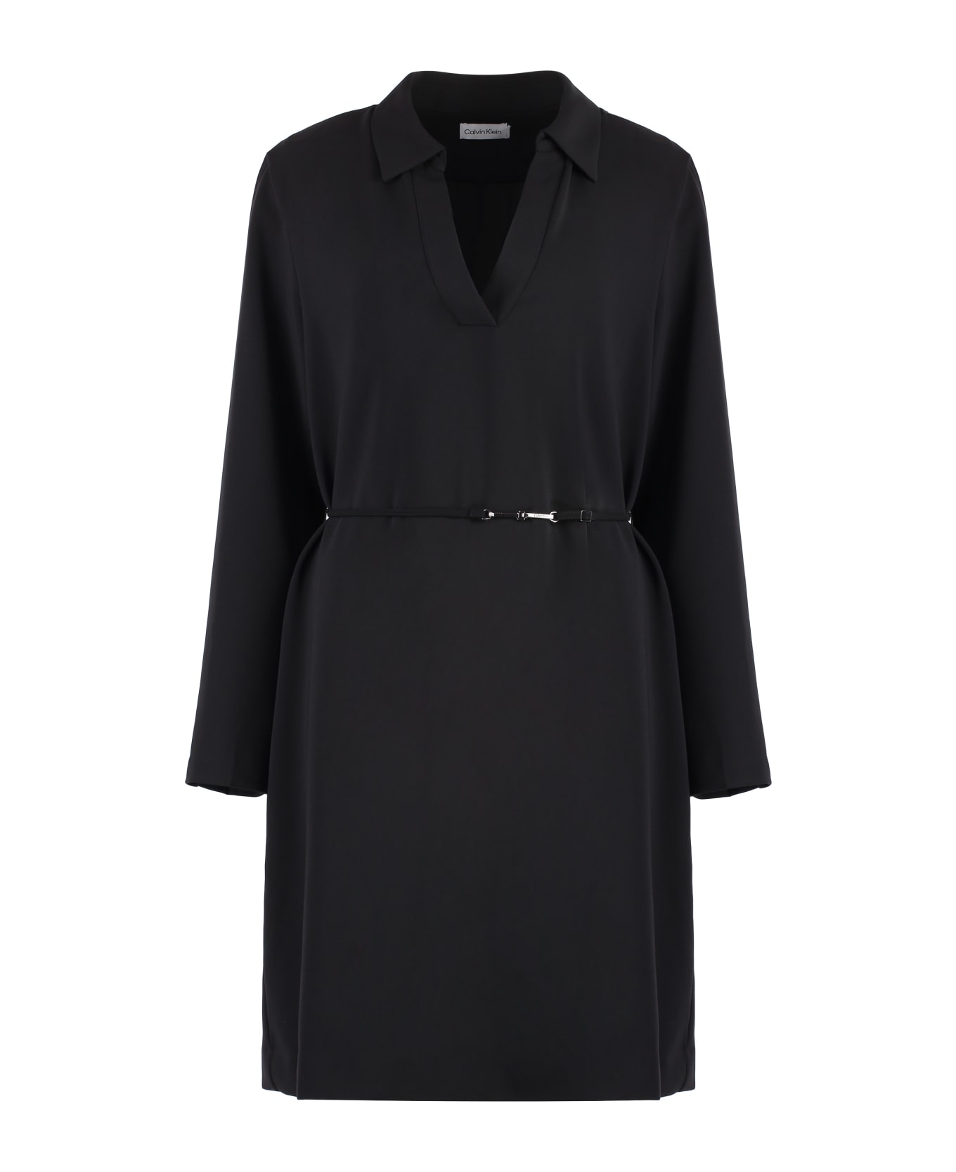 Calvin Klein Belted Shirtdress - black