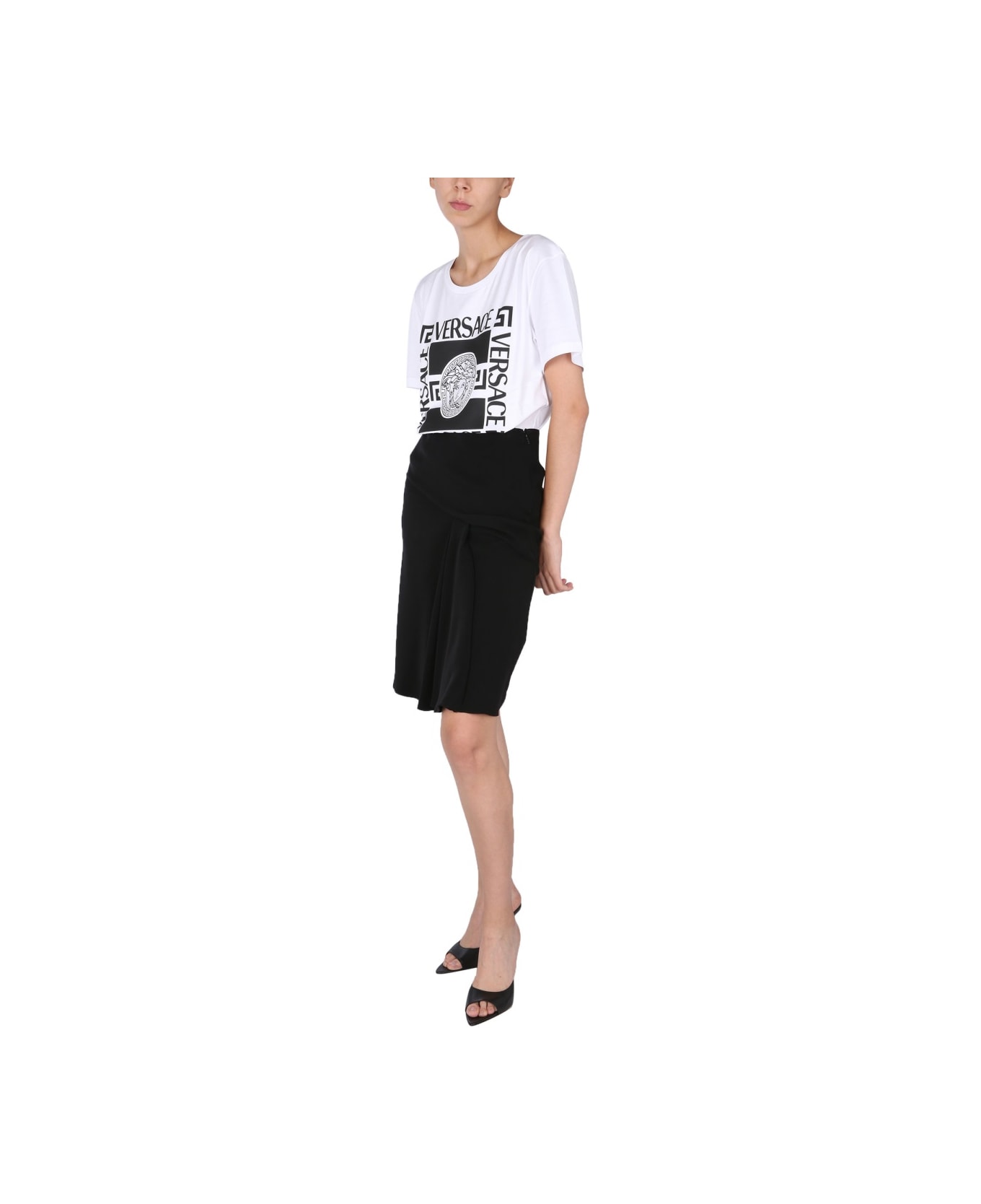 Versace Midi Skirt - BLACK スカート