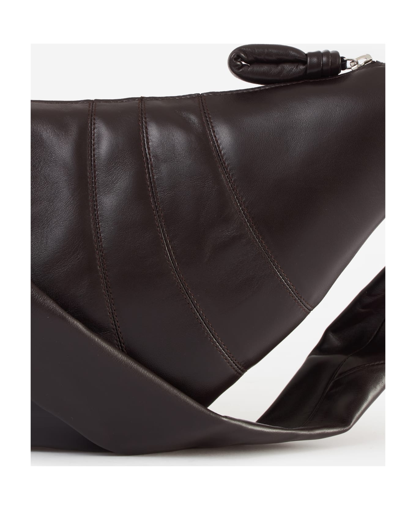 Lemaire Croissant Nappa Leather Medium Bag - Dark Chocolate