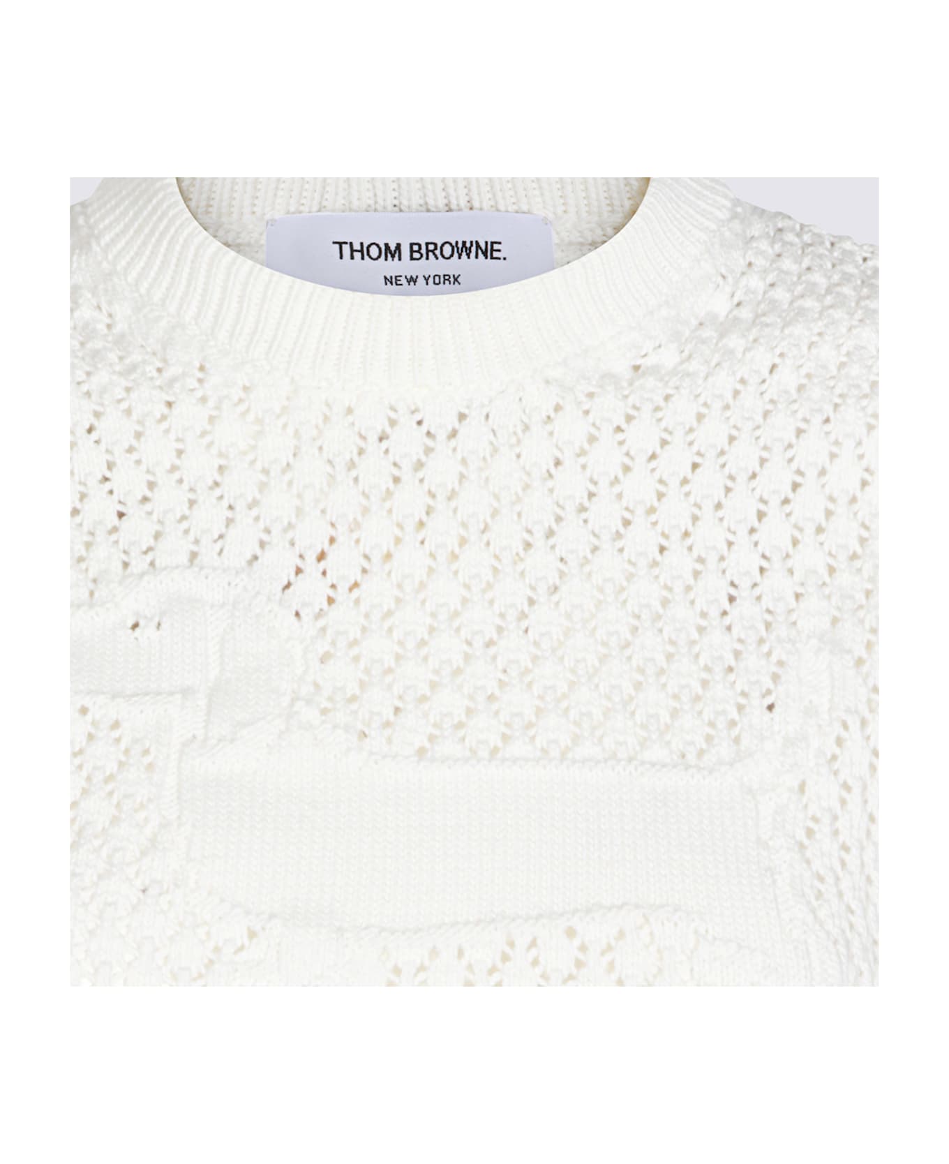Thom Browne White Cotton Knitwear