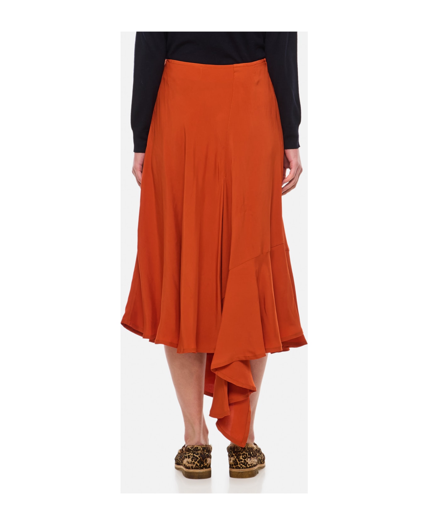 Colville Voulant Midi Skirt - Orange スカート