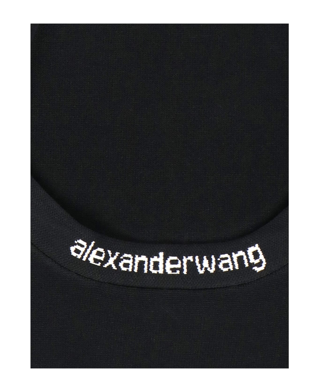 T by Alexander Wang Jacquard Logo Dress - Black  