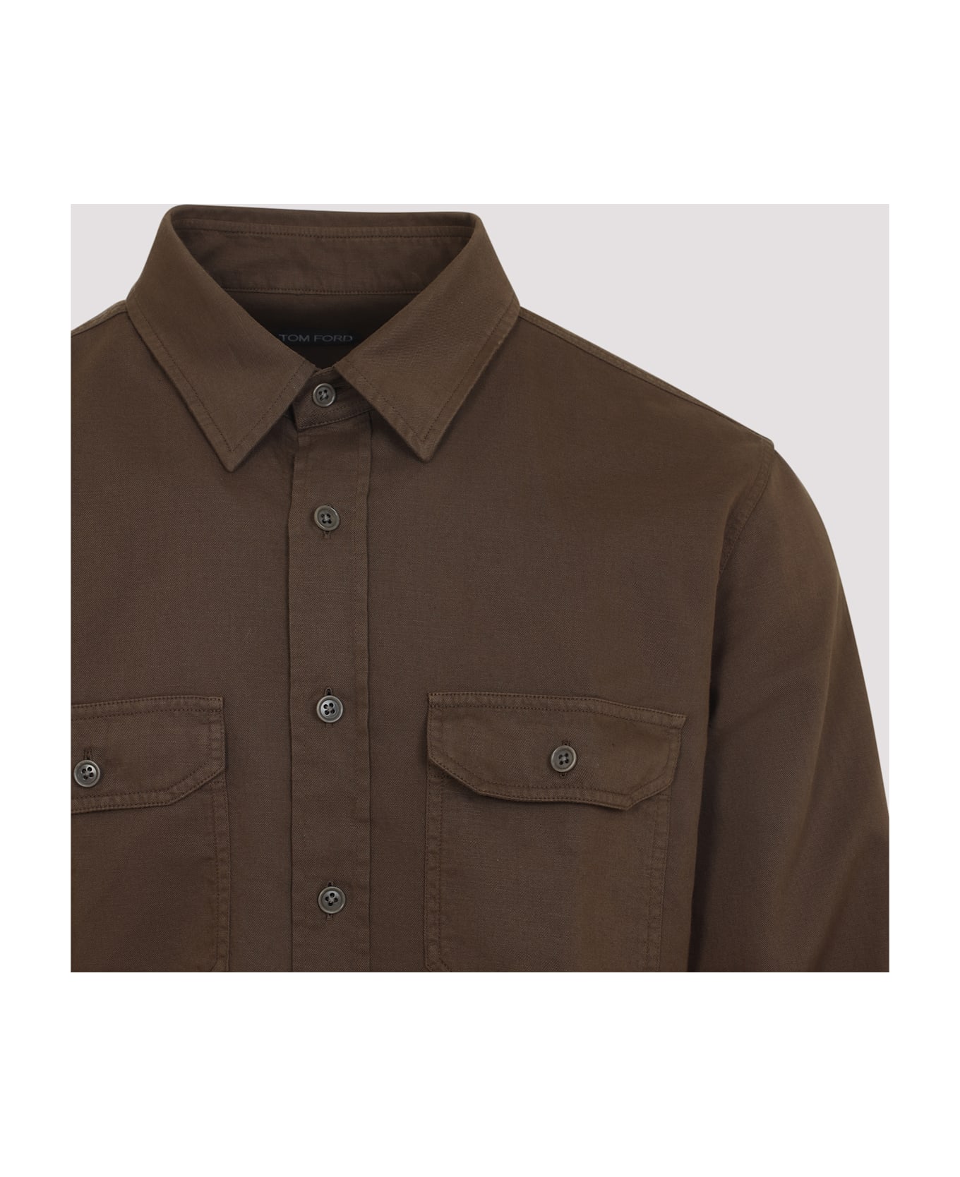 Tom Ford Military Shirt - Gaq Bronze Olive