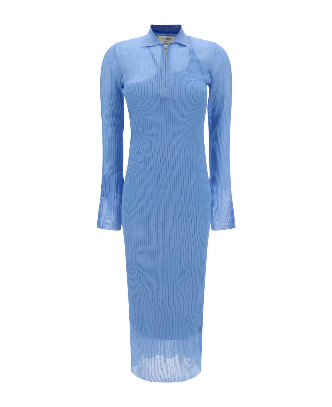 Fendi Long Dress Knit - Blue ワンピース＆ドレス