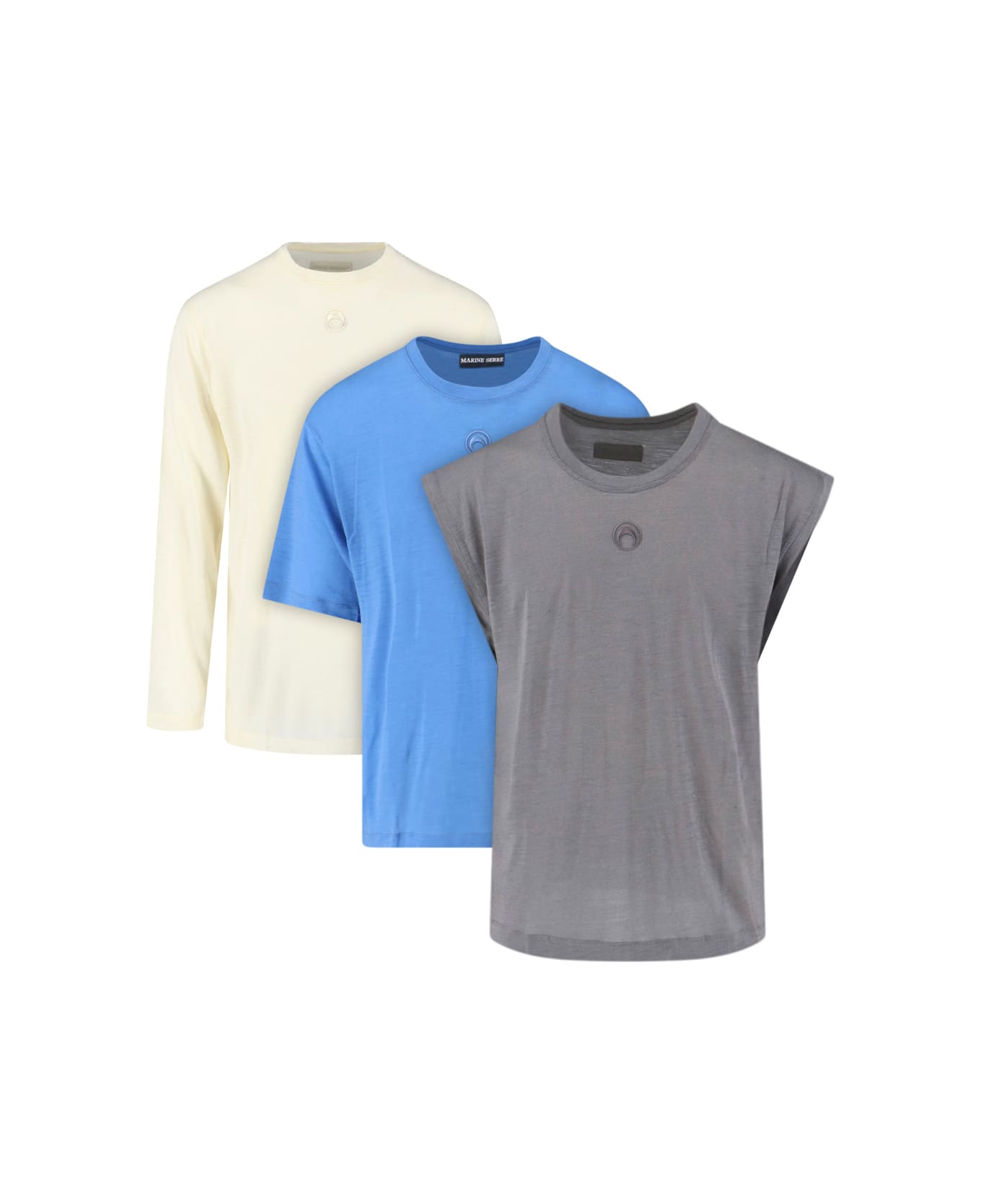 Marine Serre Set Of 2 T-shirts And Tank Top - Multicolor
