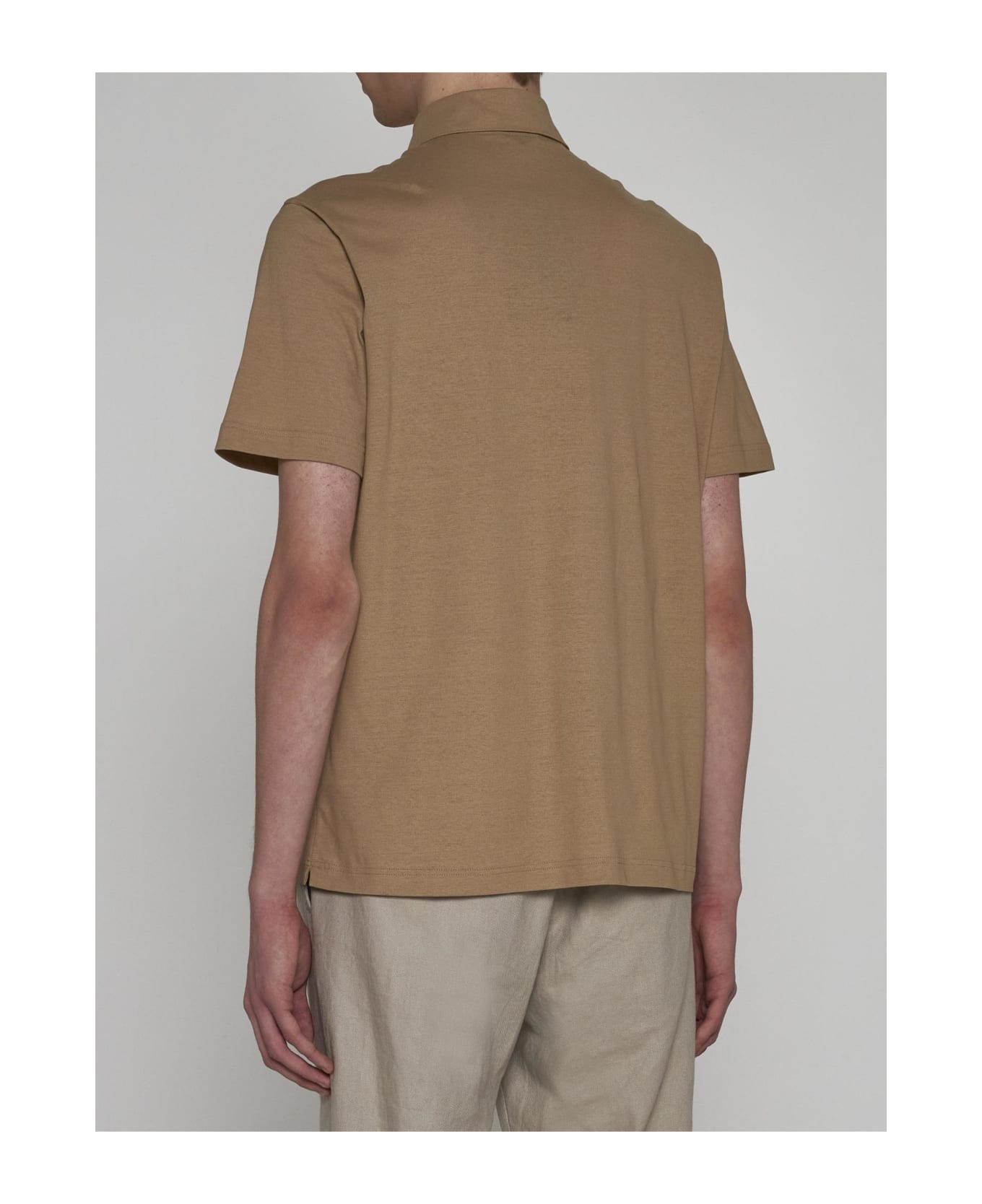 Herno Cotton Polo Shirt - Sabbia