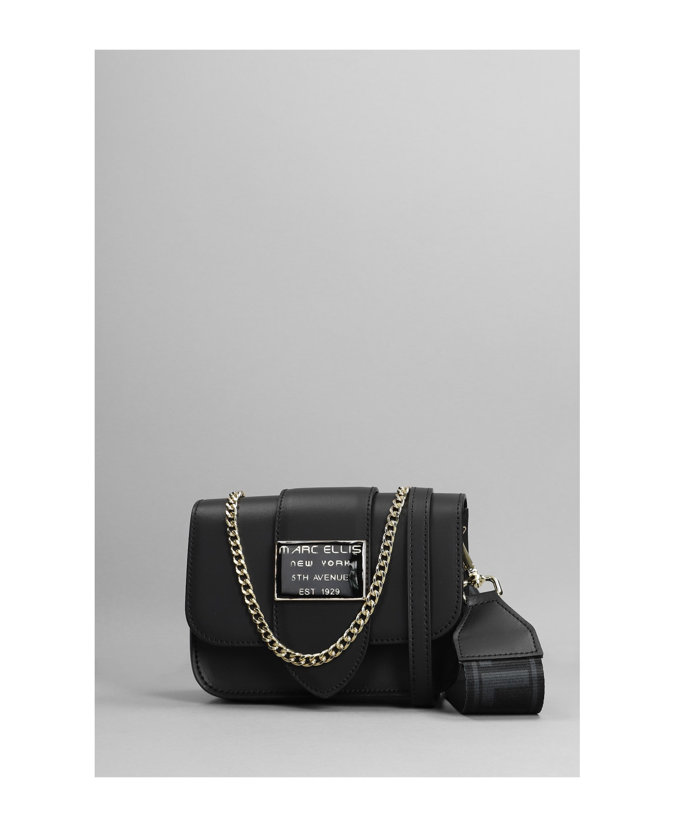 Marc Ellis Kourtney S Glam Shoulder Bag In Black Leather - black